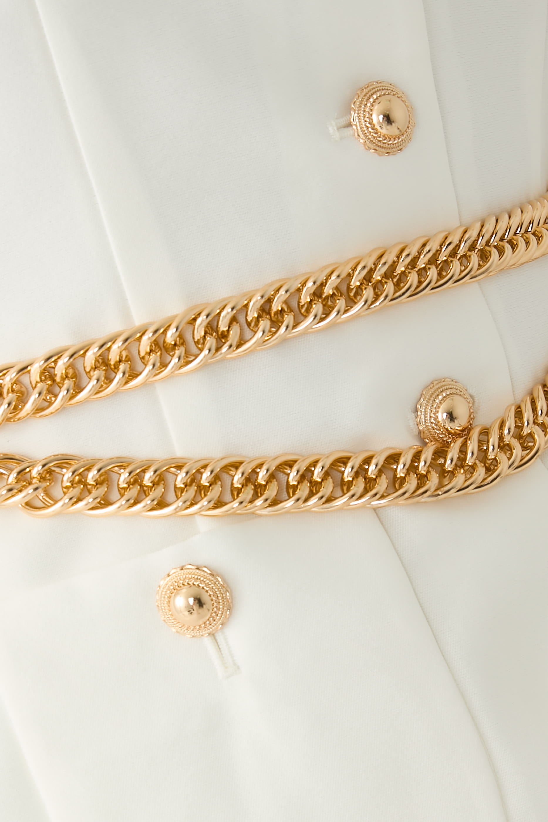 فستان طويل بحزام سلسلة التفتا