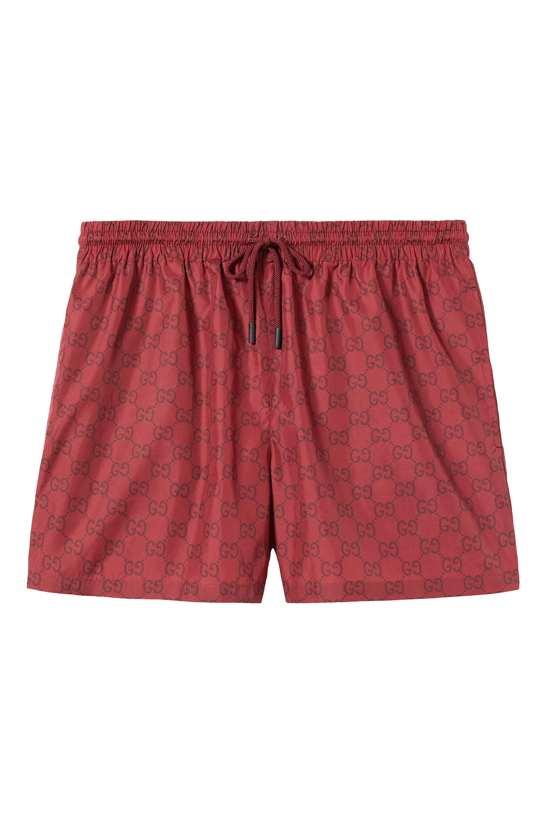 شورت سباحة بنقشة حرفي شعار الماركة نايلون