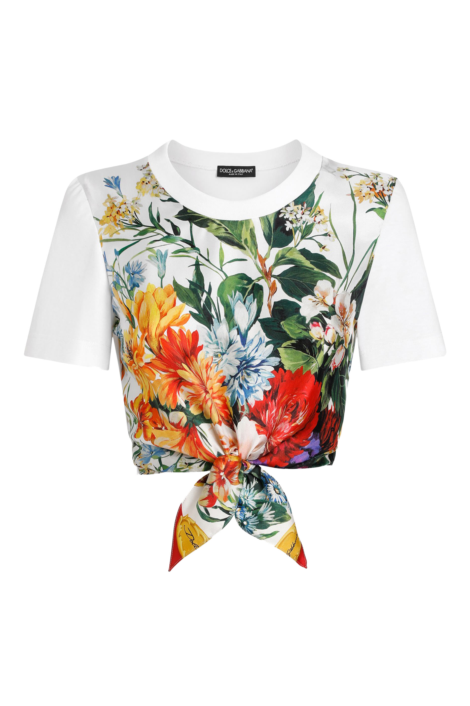 بلوزة بأكمام قصيرة بطبعة زهور