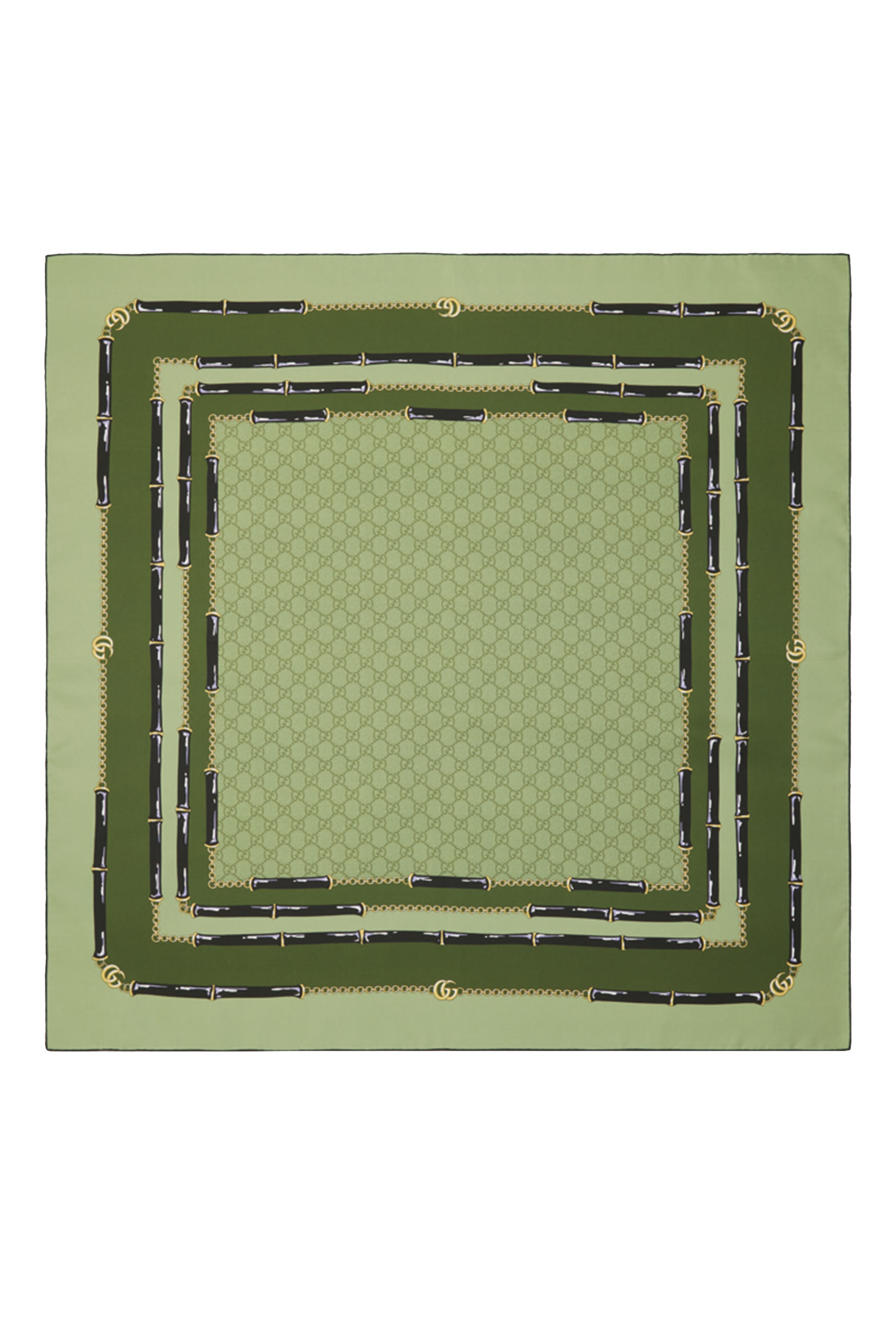 وشاح بتصميم مربع بشعار الماركة جاكار حرير