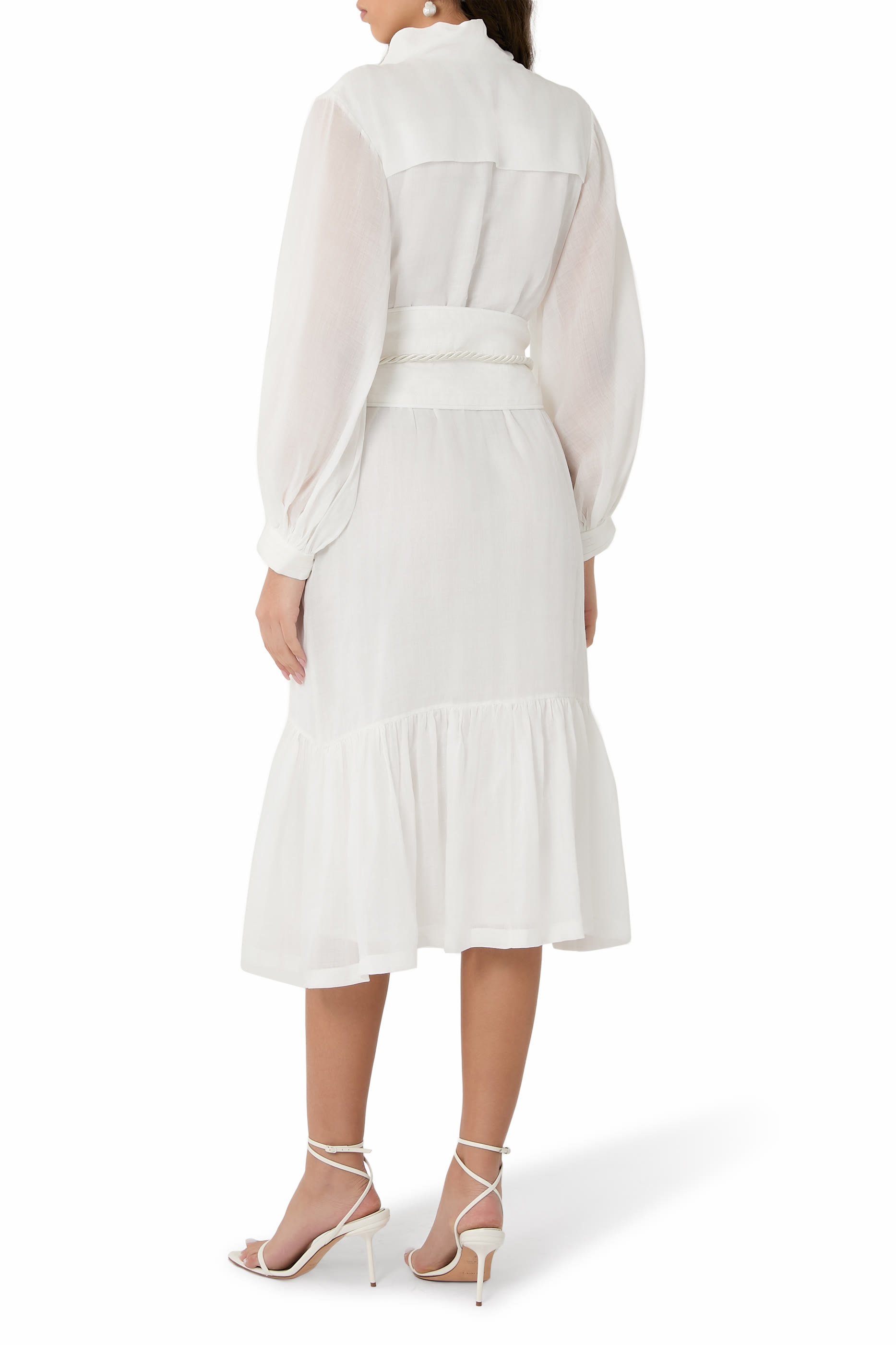 فستان بيورا متوسط الطول بحزام