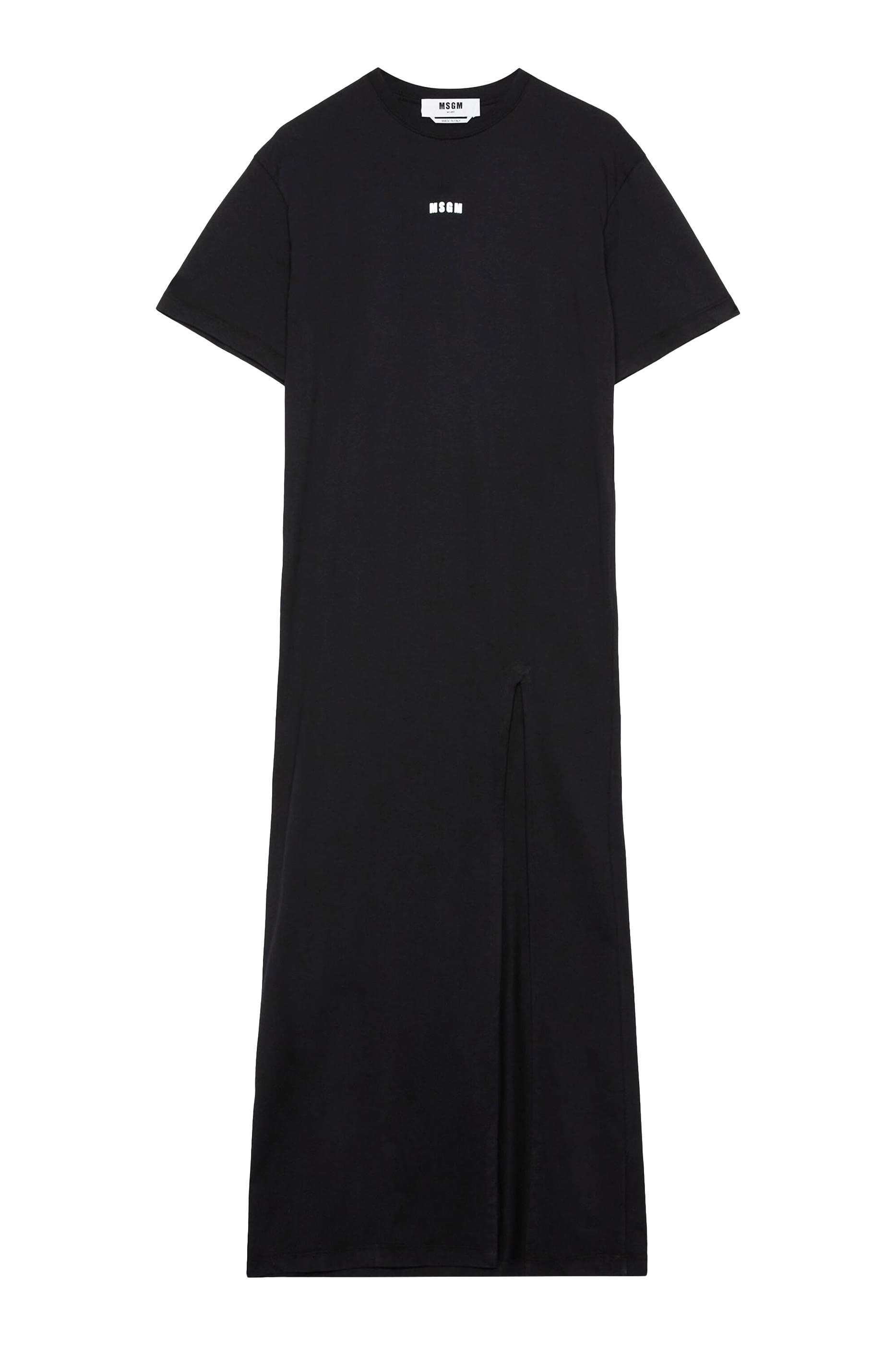 فستان بتصميم تيشيرت بشعار الماركة بحجم صغير جيرسيه