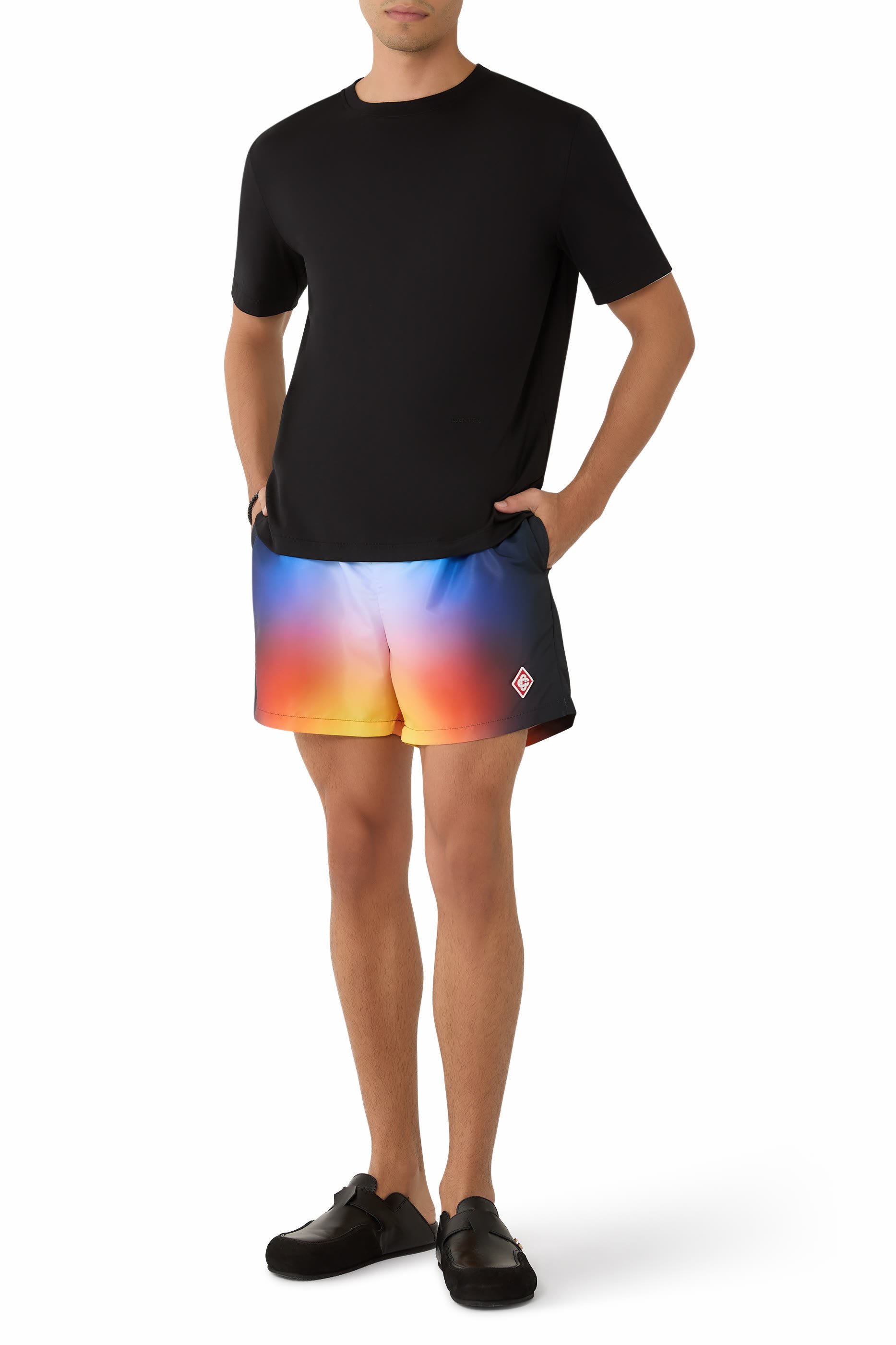 شورت سباحة مصبوغ بالربط والعقد