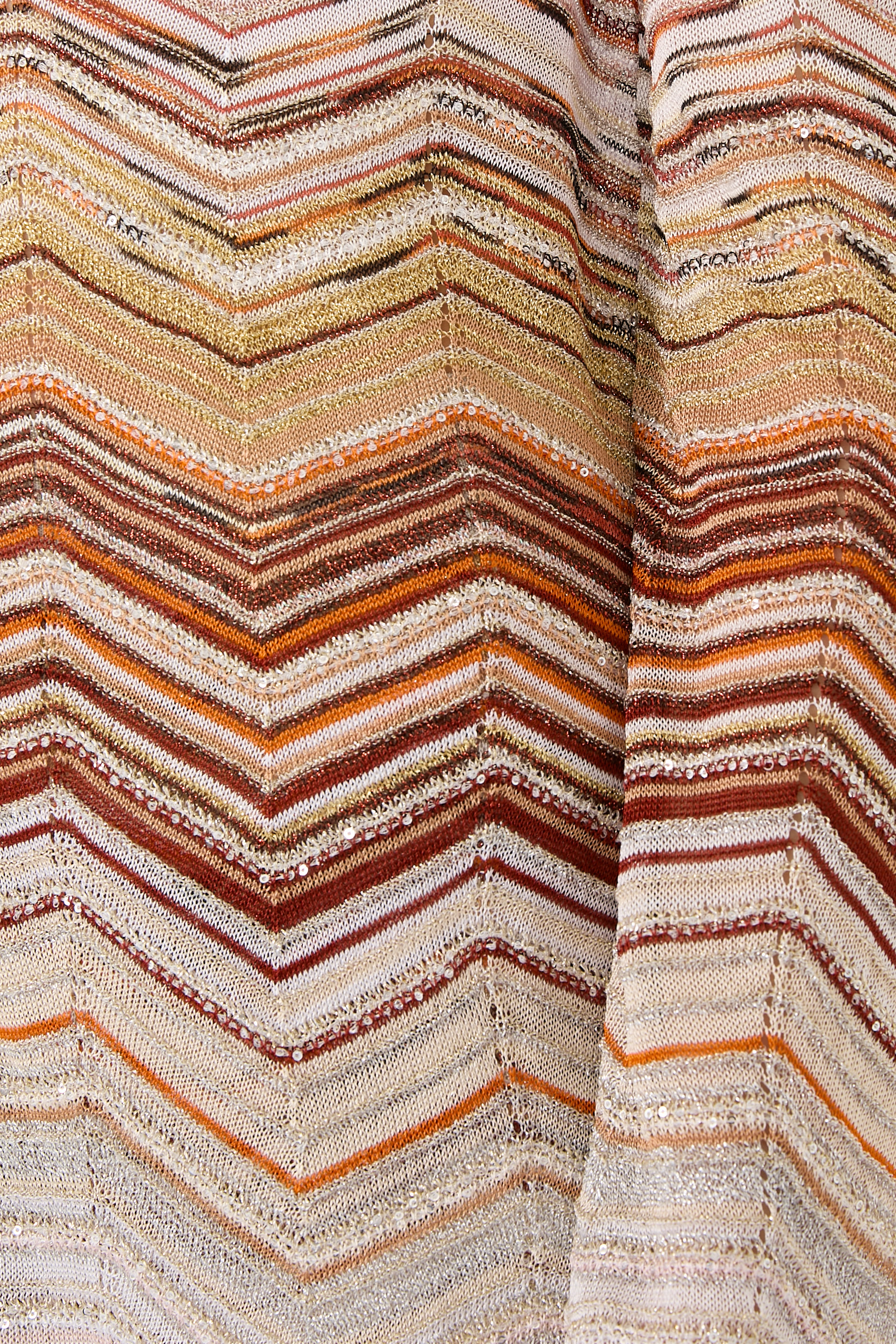 كارديغان طويل بنمط خطوط متعرجة مزين بدانتيل وترتر لاميه