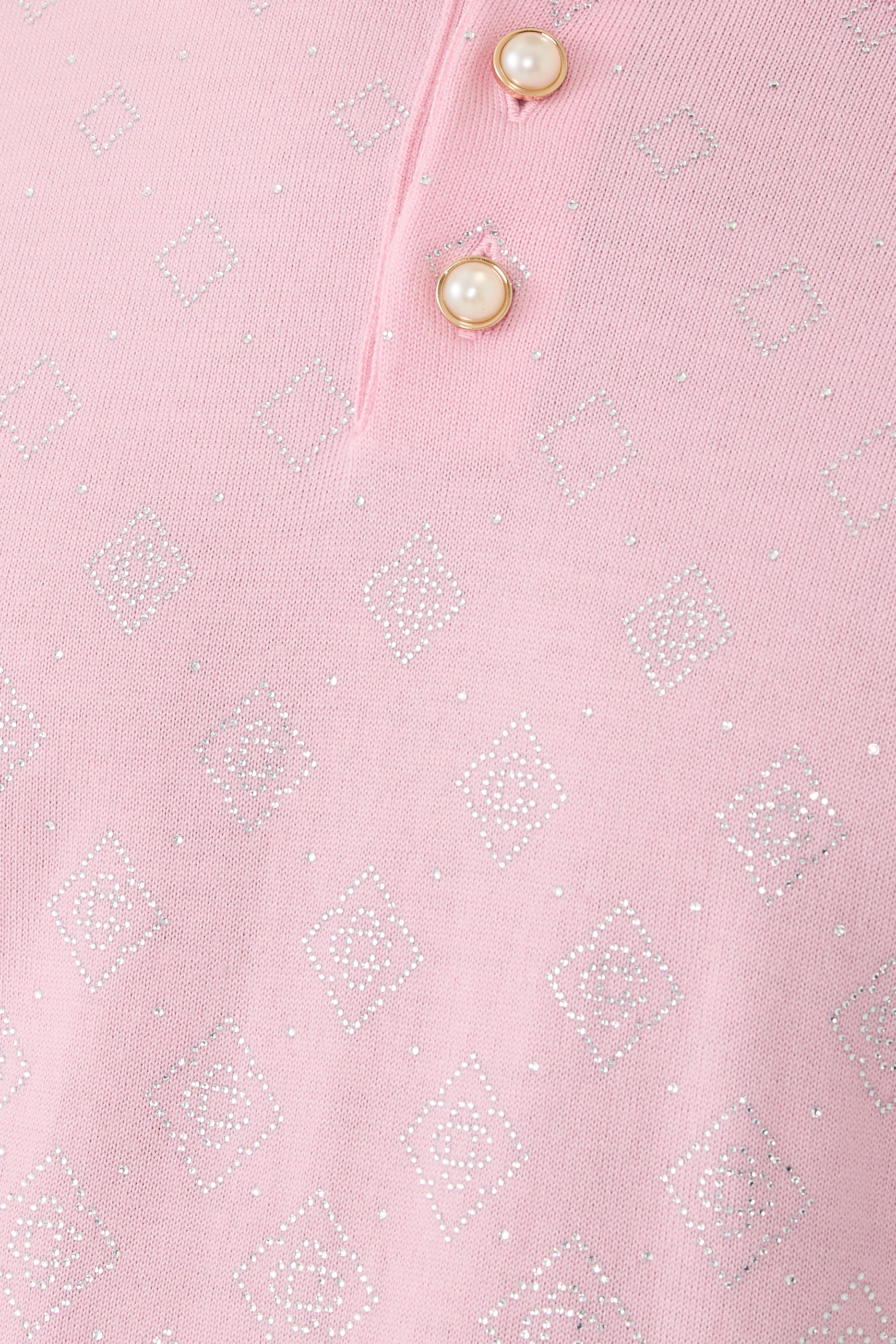 قميص بولو مزين بكريستال