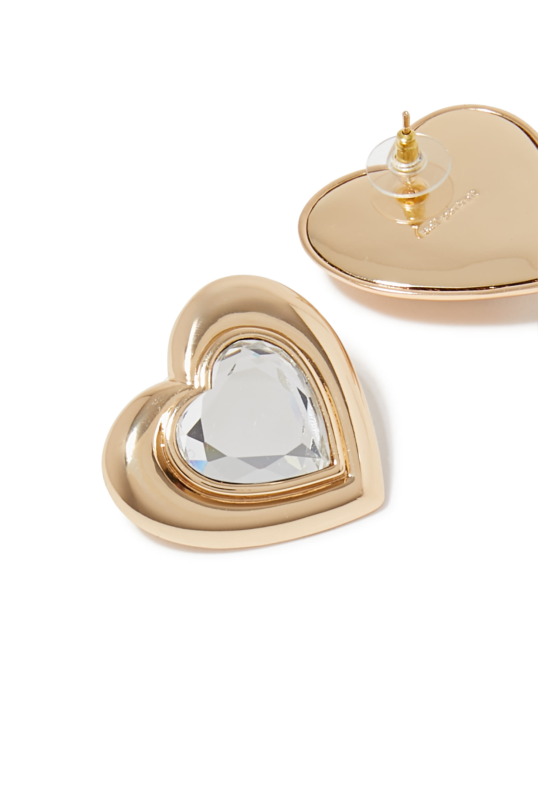 أقراط بتصميم قلب بالكريستال