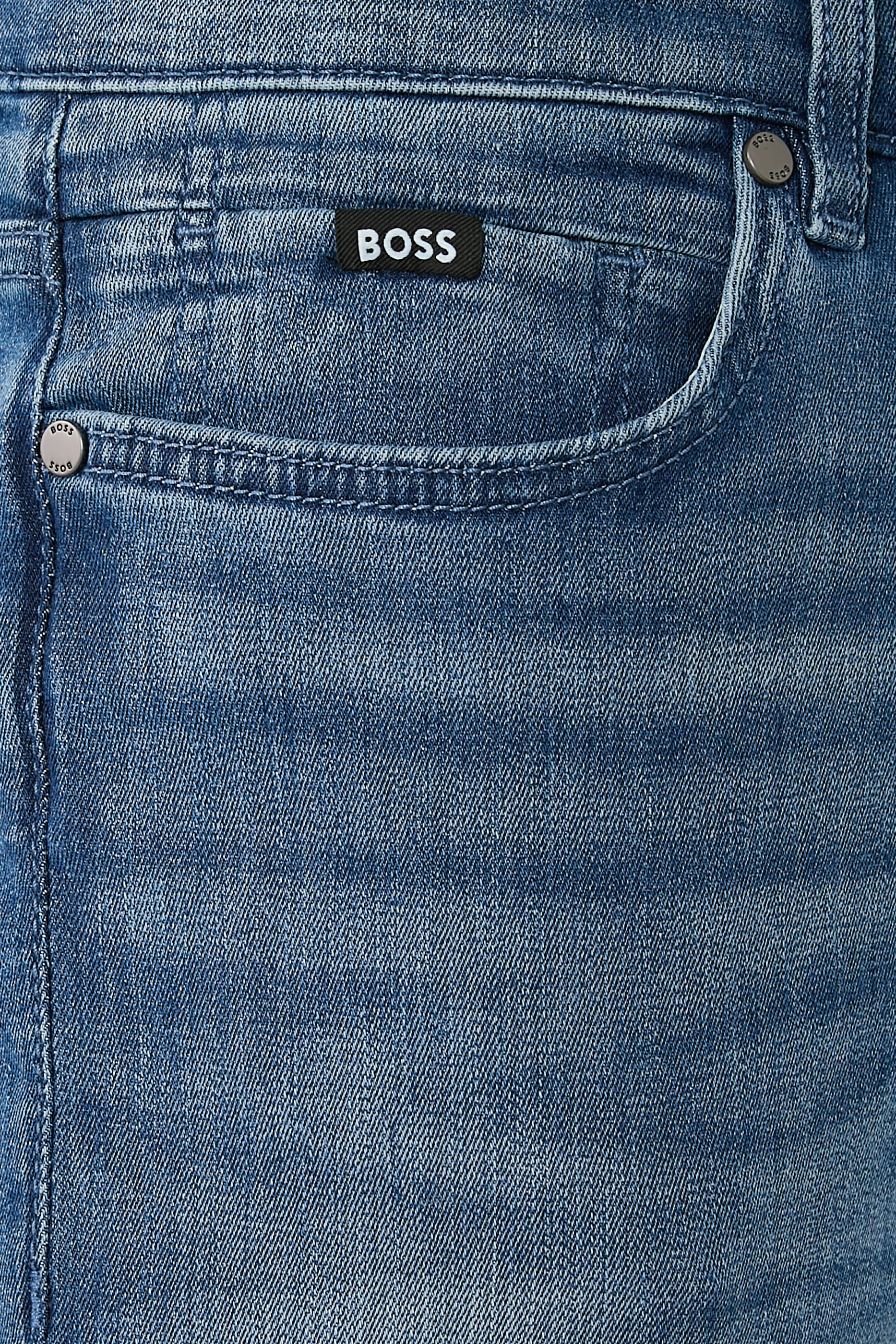 بنطال جينز بي-ديلاوير بقصة ضيقة دنيم