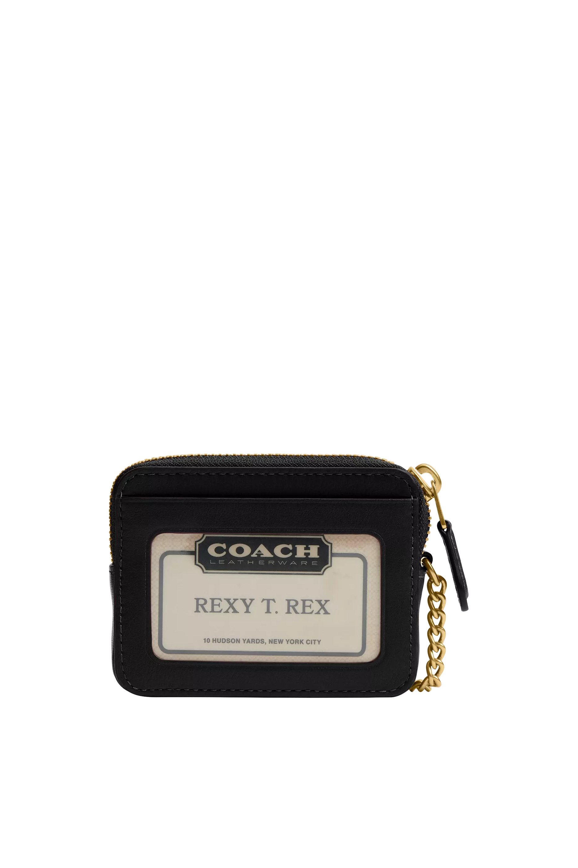 حافظة بطاقات بسحاب جلد