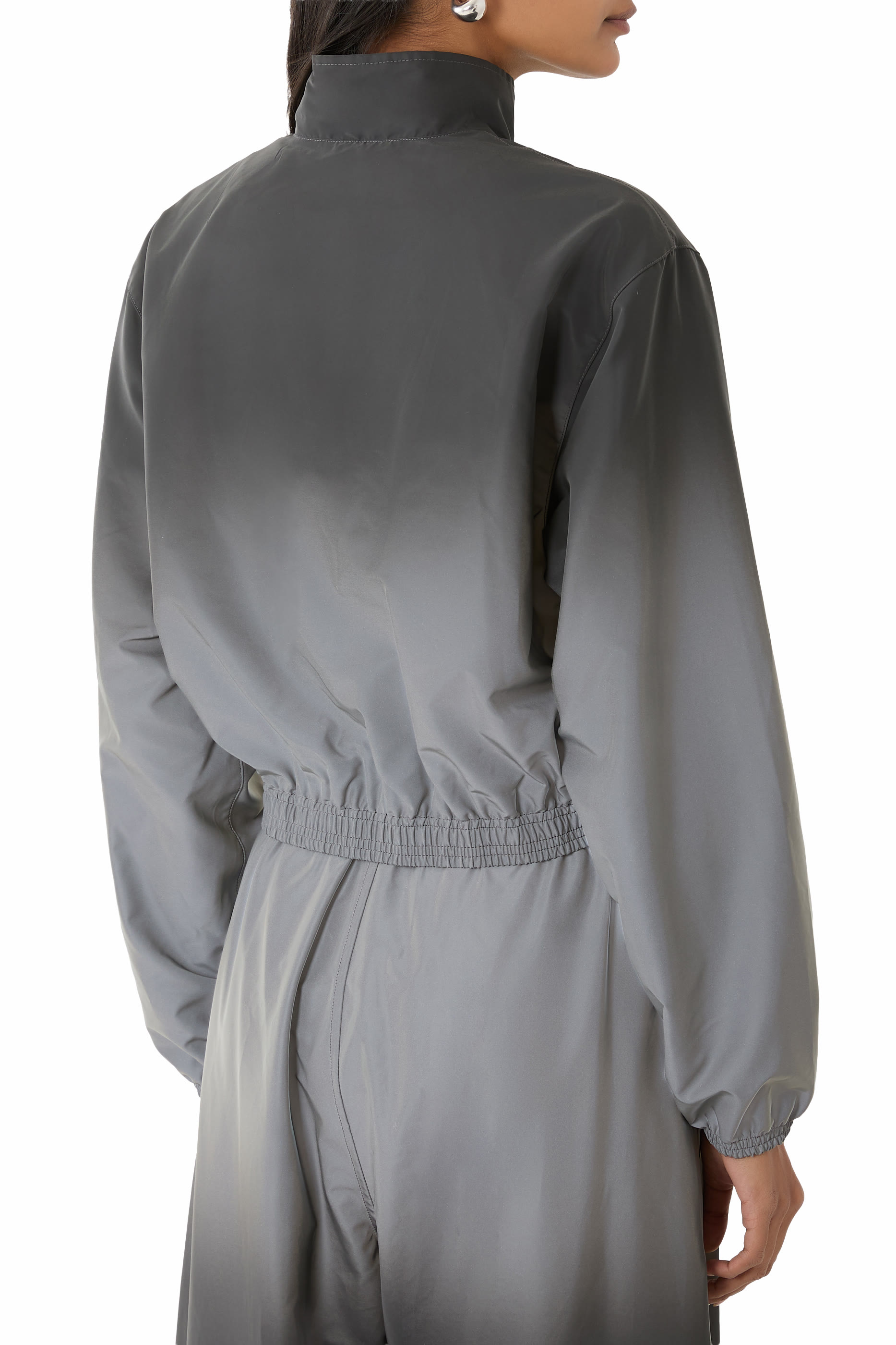 جاكيت رياضي عاكس قماش مجعد