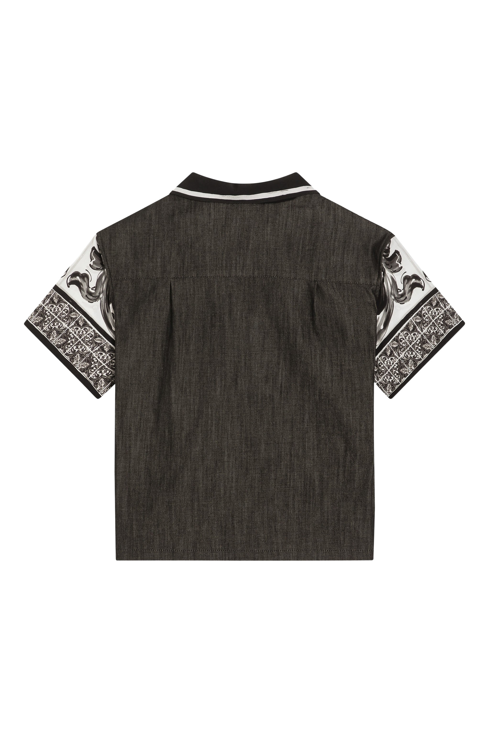 قميص دنيم بنقشة مايوليكا للأطفال