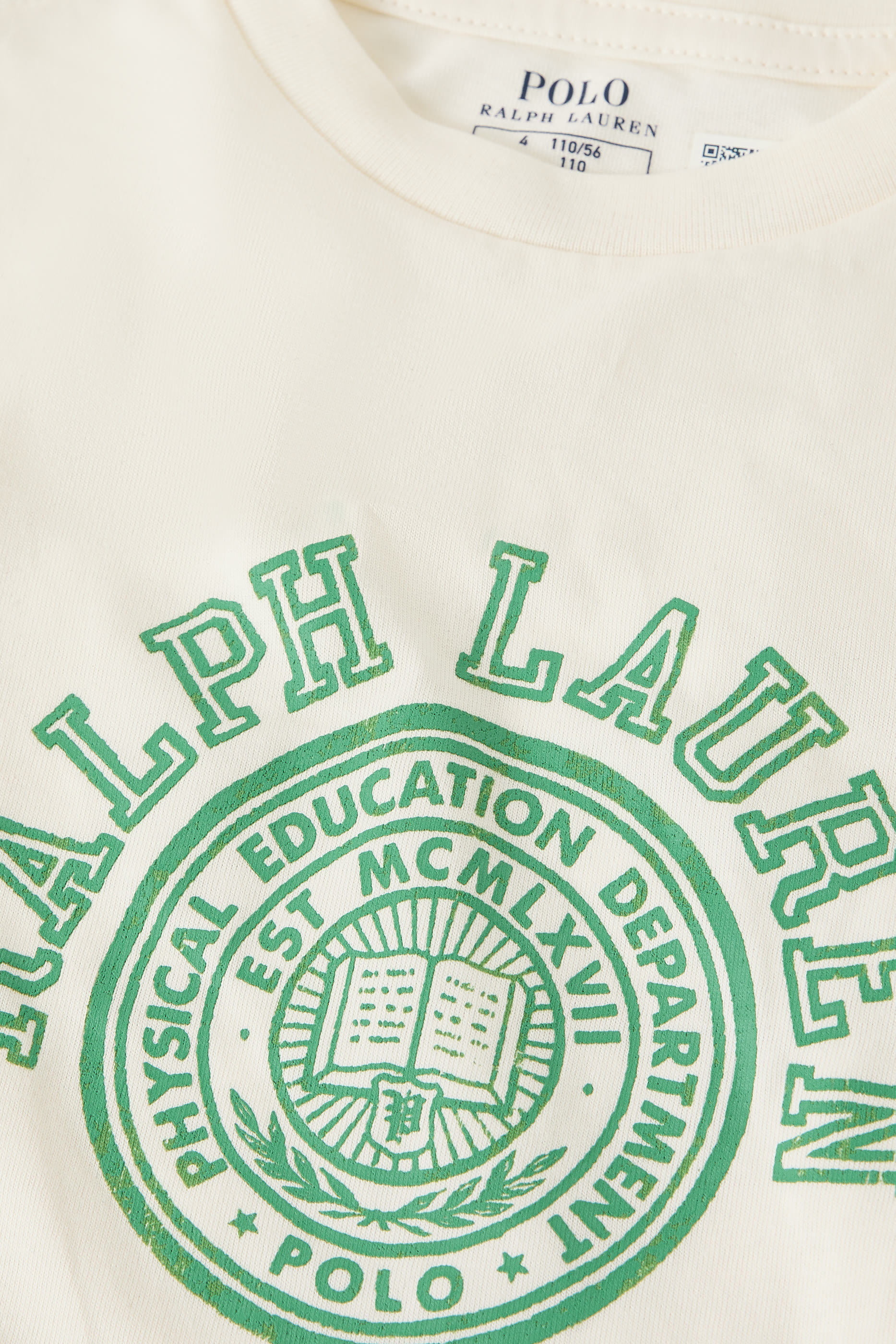 تيشيرت بشعار الماركة قطن للأطفال