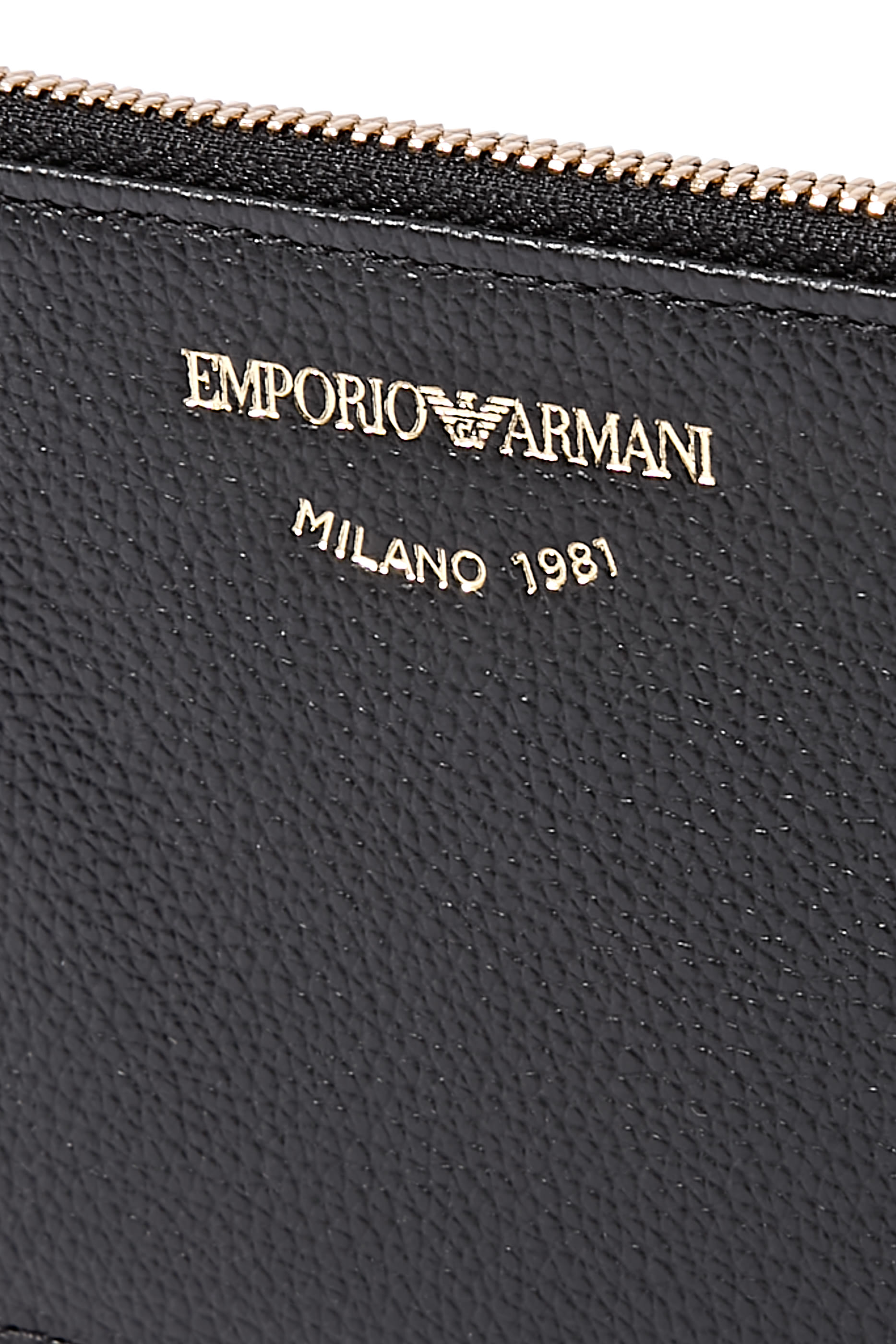 حافظة بطاقات بسحاب جلد بارز الملمس