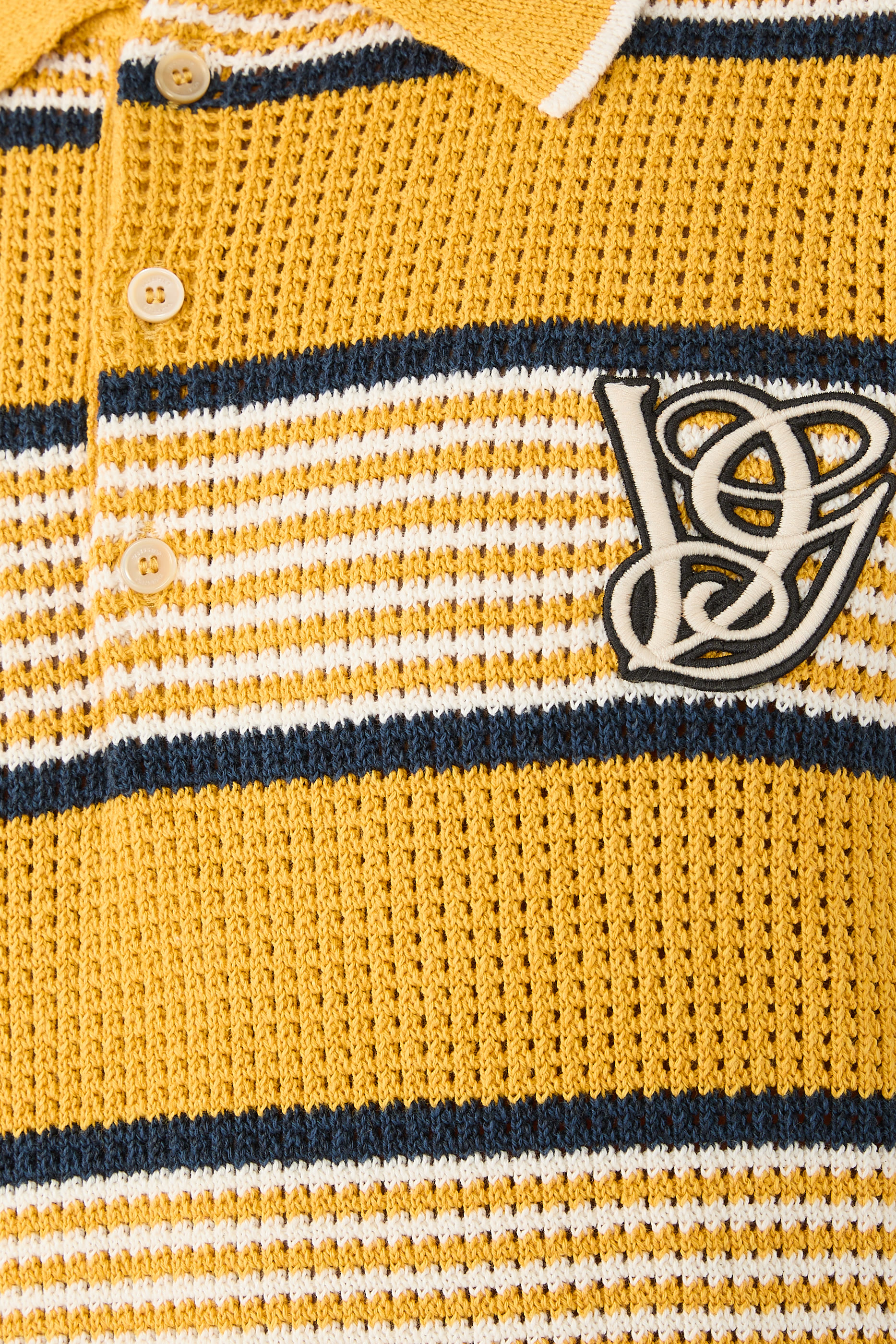 قميص بولو منسوج برقعة شعار الماركة