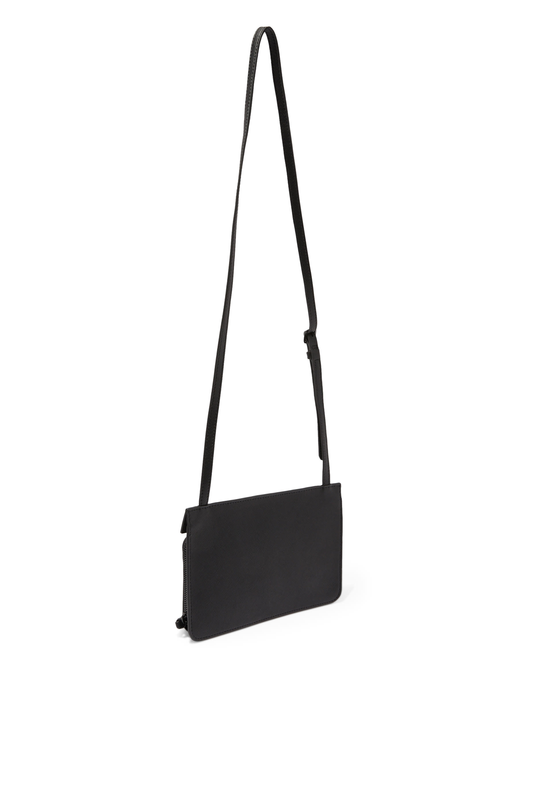 حقيبة كروس جلد صديق للبيئة بجيوب للأجهزة وشعار الماركة