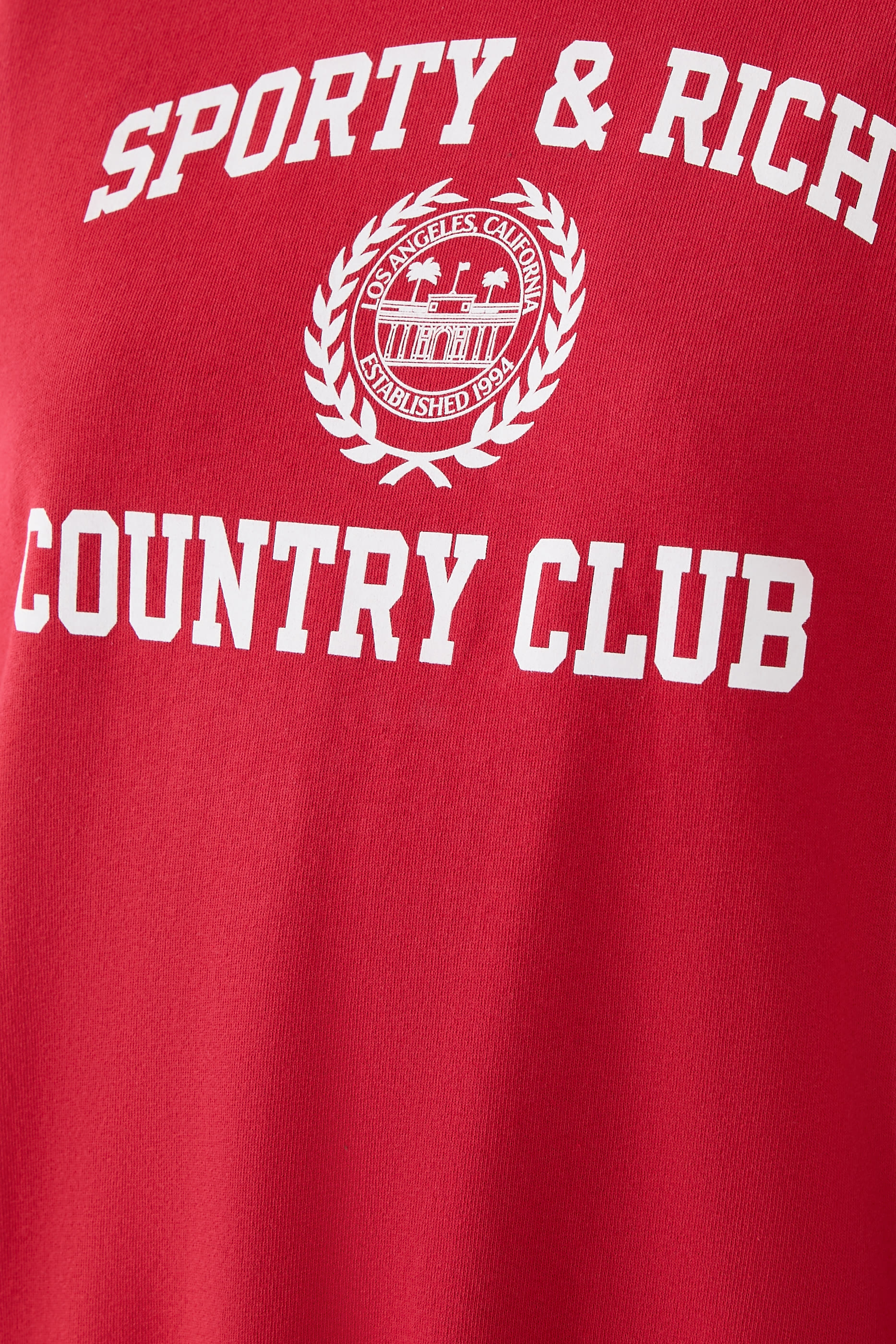 سويت شيرت بياقة ضيقة ونقشة شعار الماركة بتصميم جامعي