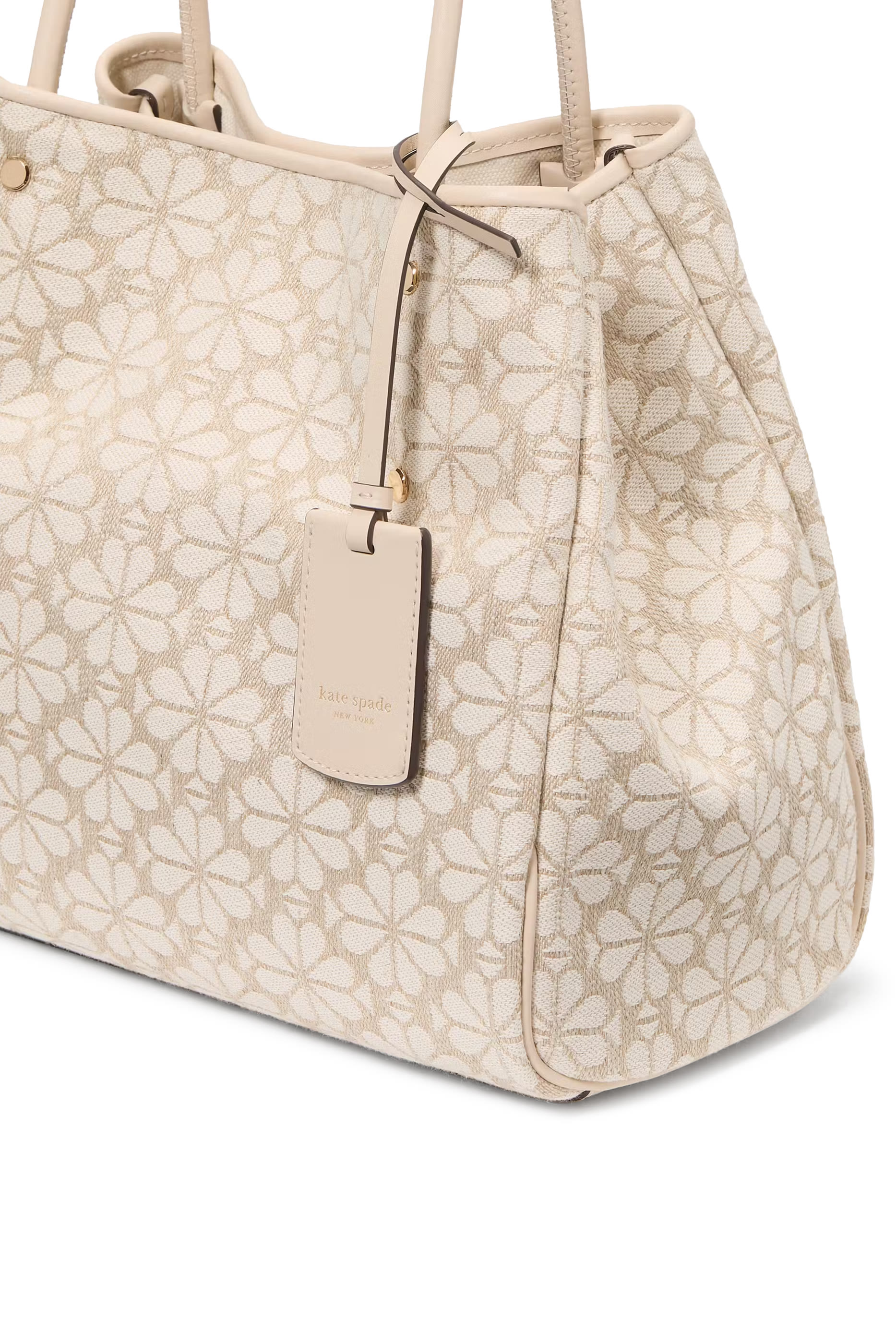 حقيبة يد متوسطة بنقشة زهور بالشكل البستوني