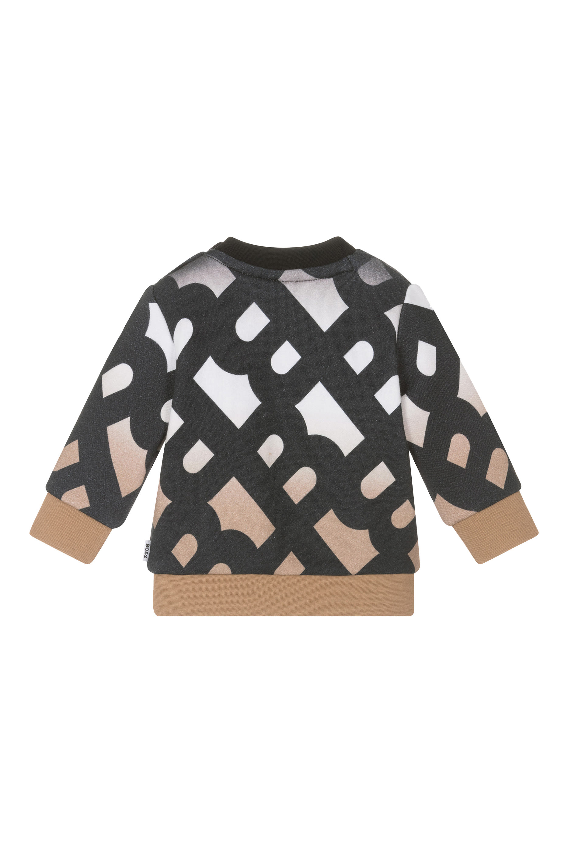 سويت شيرت بنقشة حرف شعار الماركة للأطفال