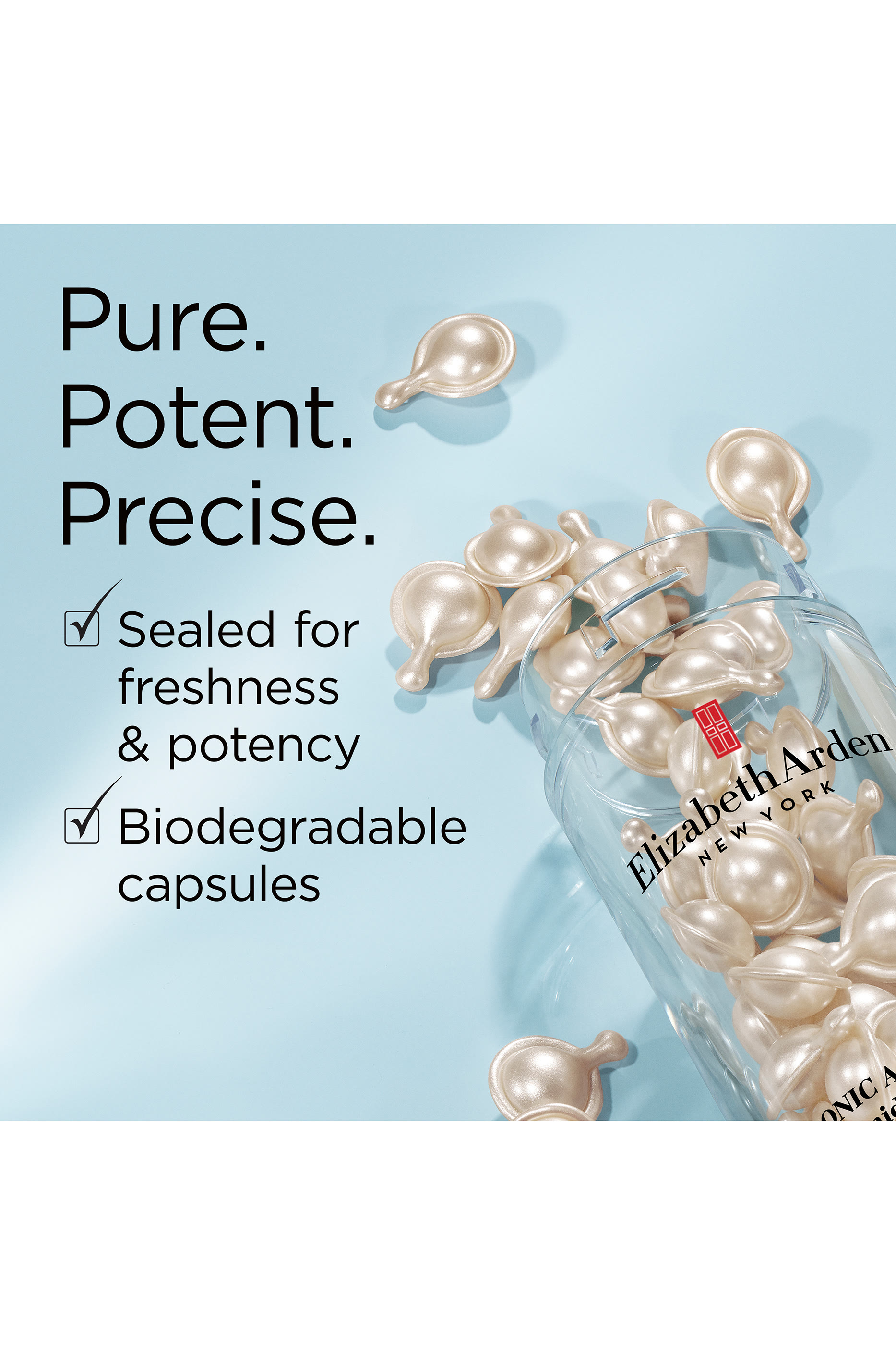 كبسولات سيروم حمض الهيالورونيك والببتيدات والسيراميد لترطيب البشرة وملئها، 30 قطعة