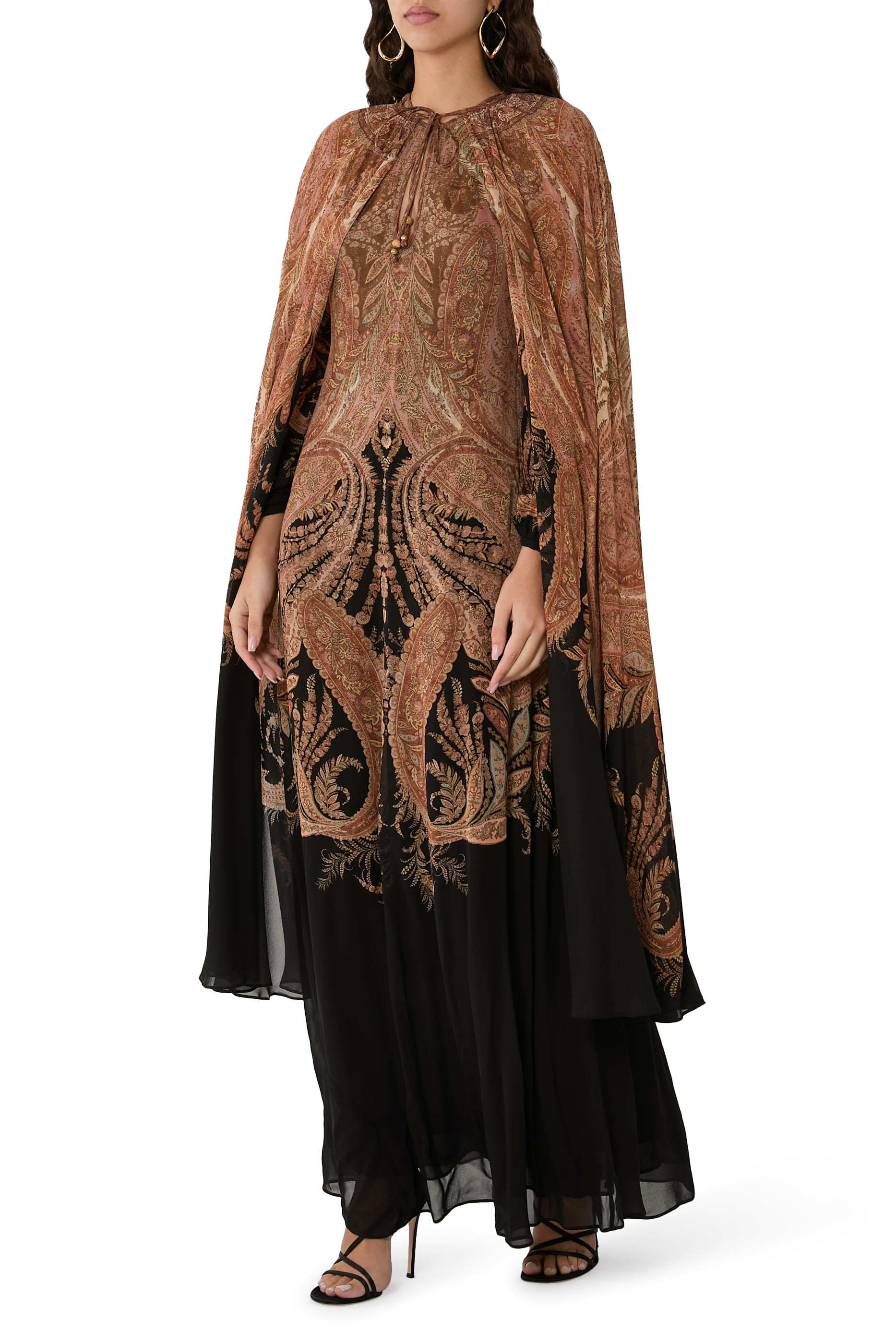 فستان هيبنوتيك طويل بكاب