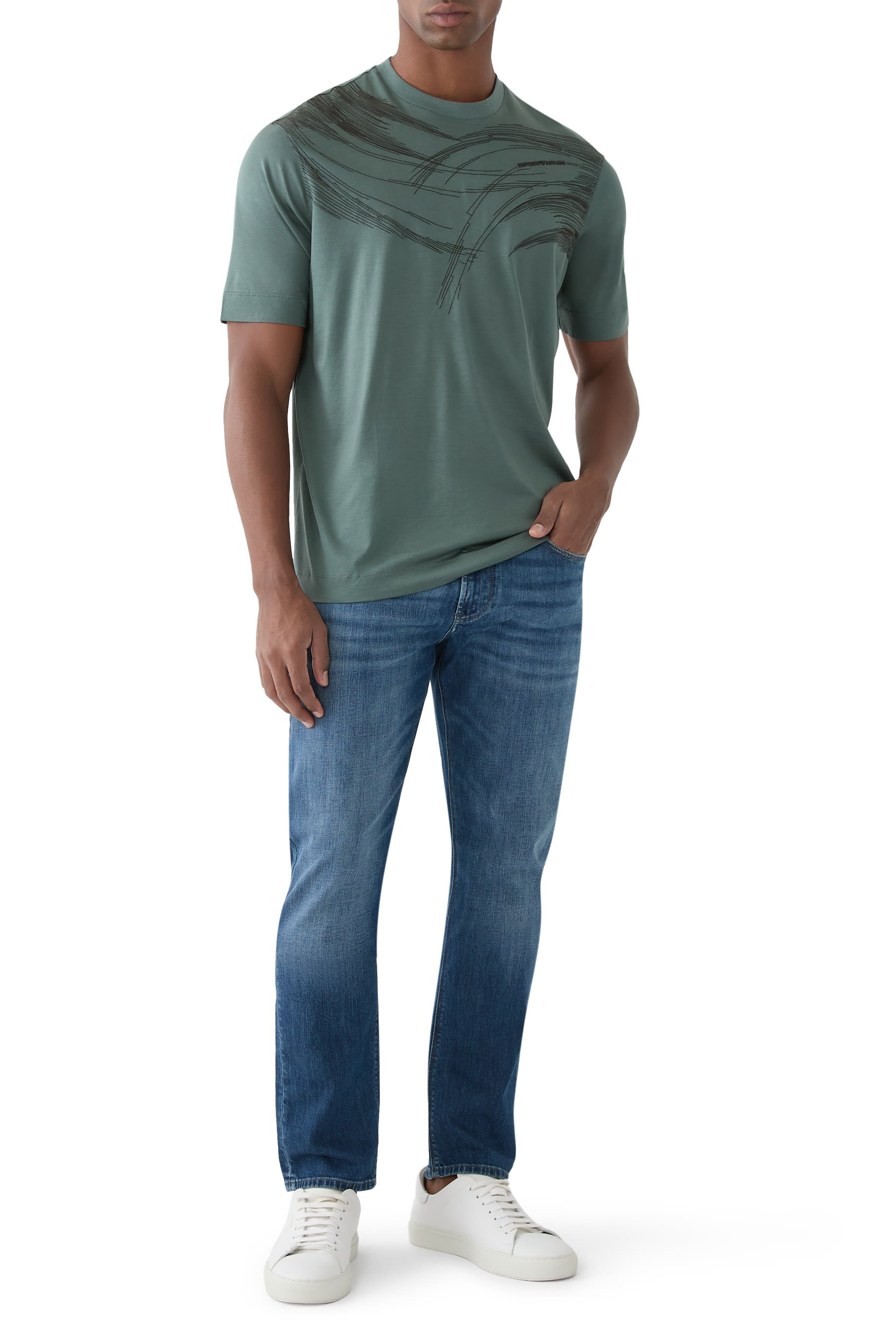 بنطال دنيم بقصة ضيقة تويل