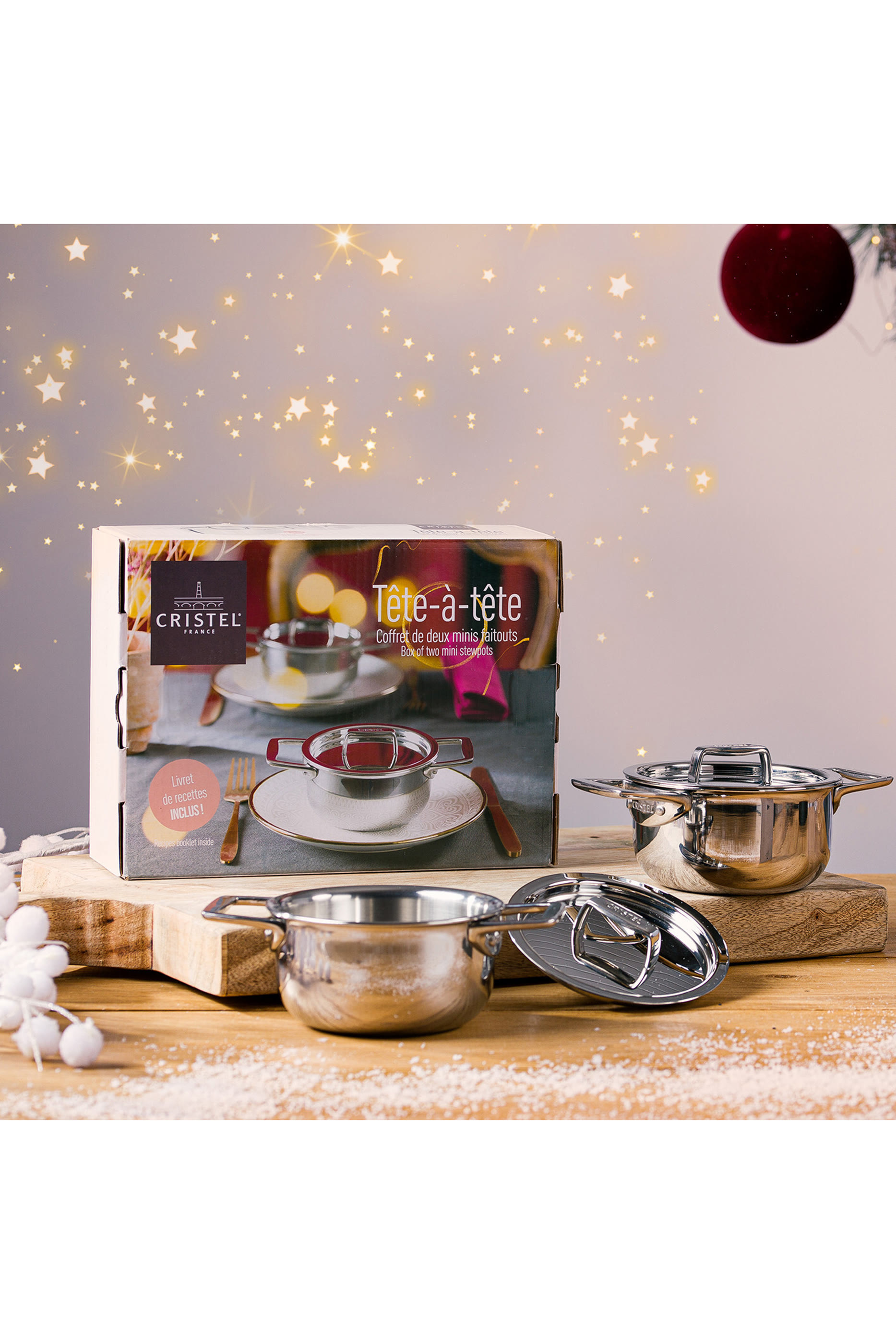 مجموعة قدور حساء كاستل برو ستانلس ستيل، قطعتين