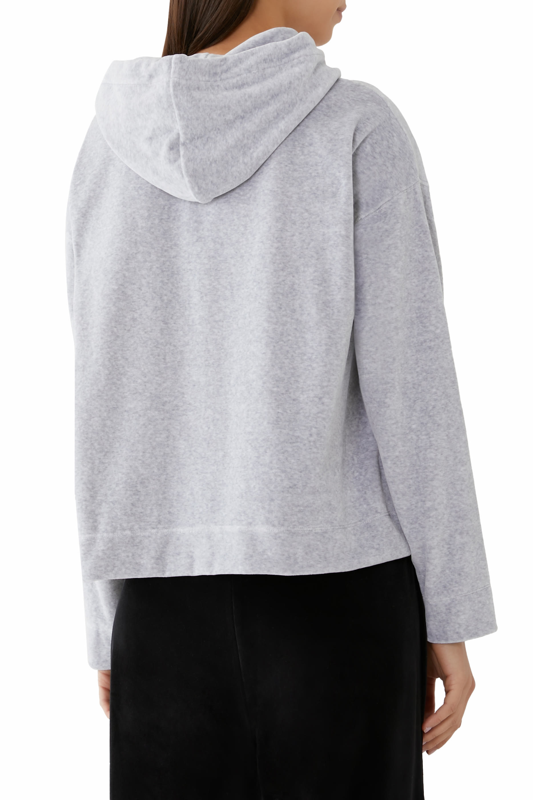 هودي مخملي بغطاء رأس