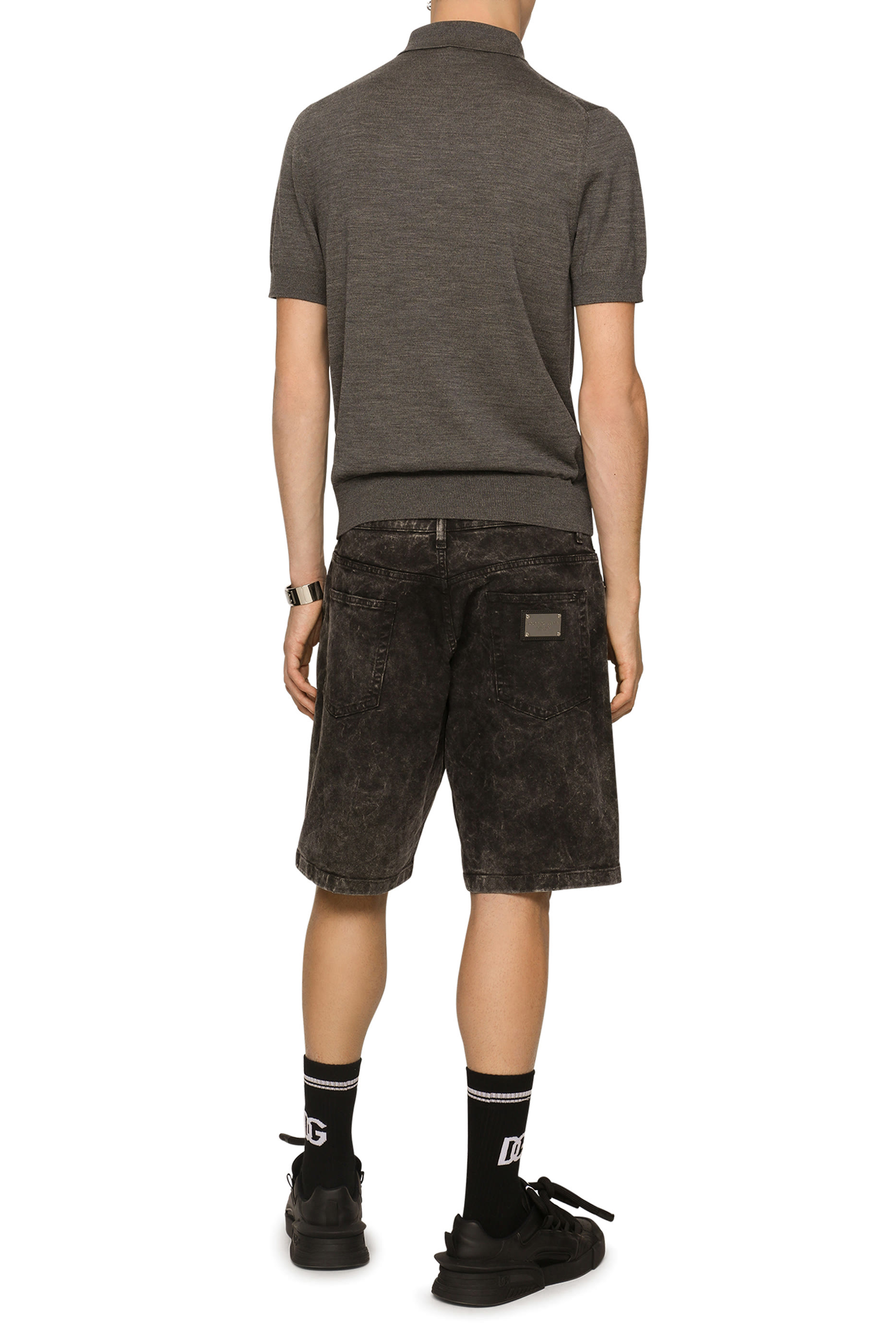 قميص بولو بشعار الماركة صوف