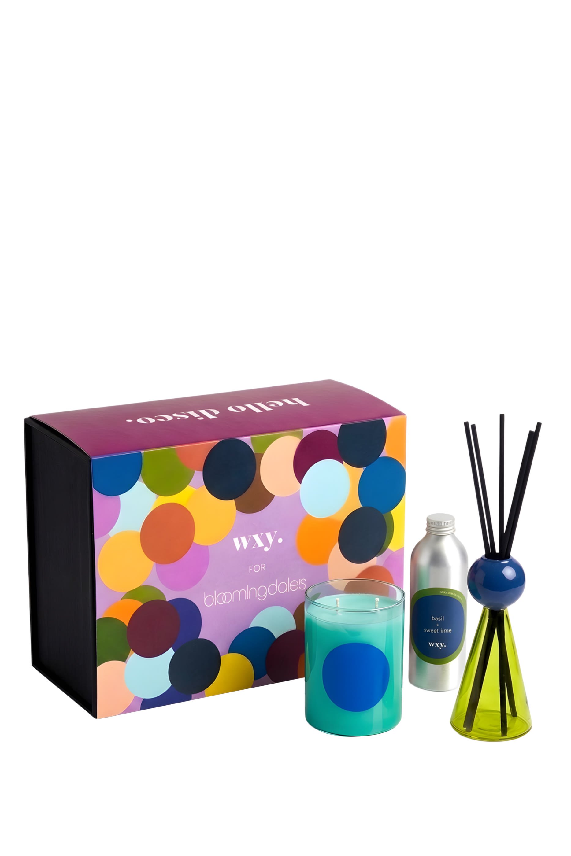 شمعة بازيل ان سويت لايم في علبة بنقشة ديسكو