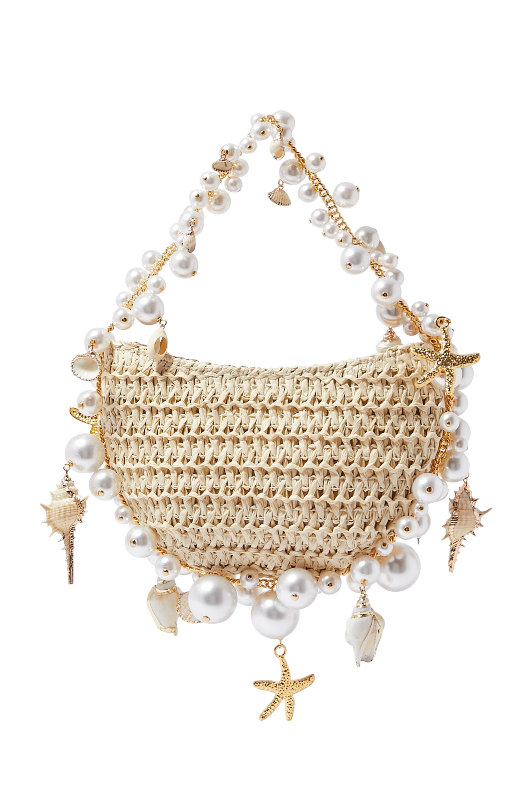 كلاتش خوص مزين بصدف