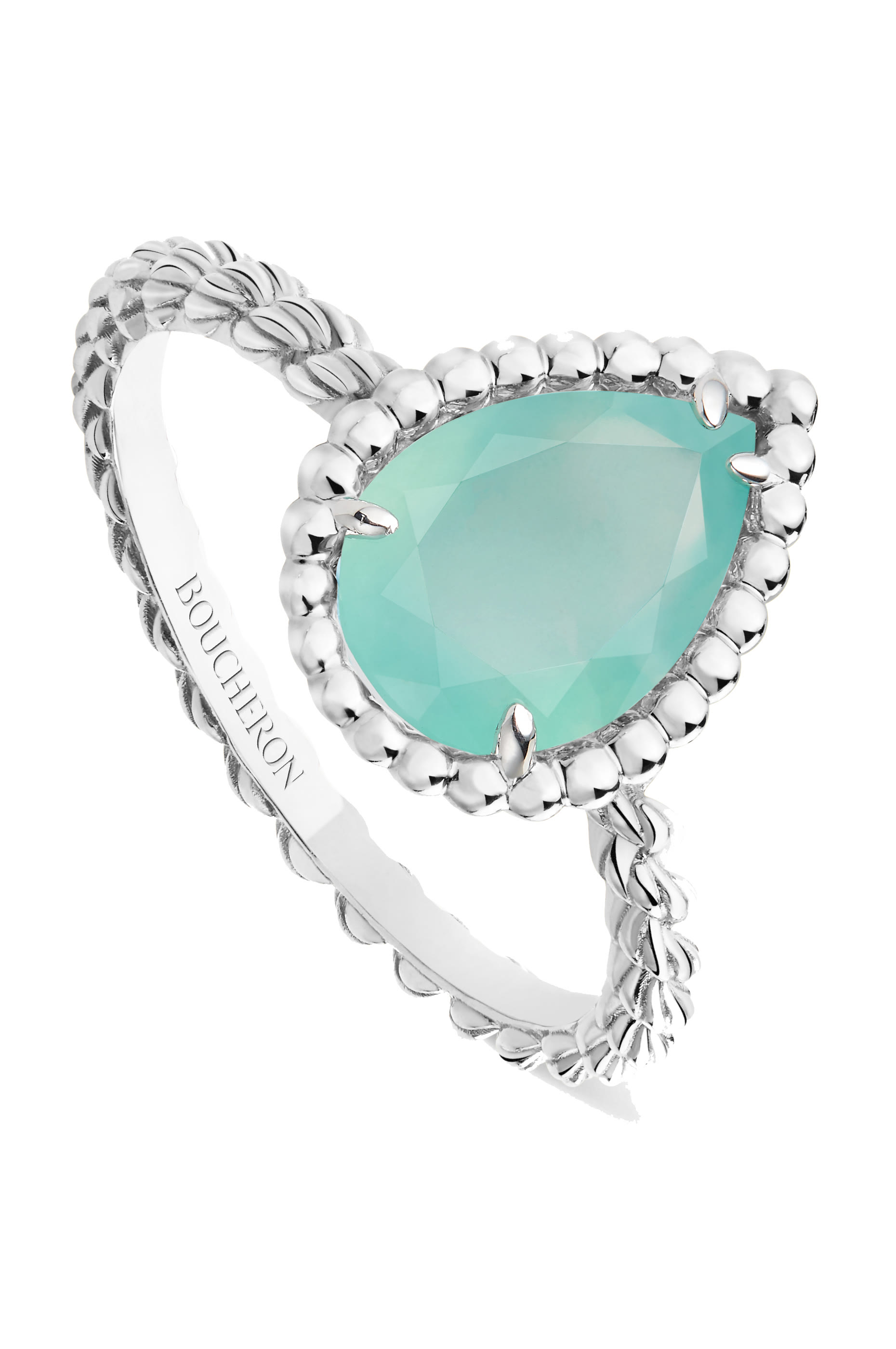 خاتم سيربنت بوهيم بحلية مقاس S ذهب أبيض عيار 18