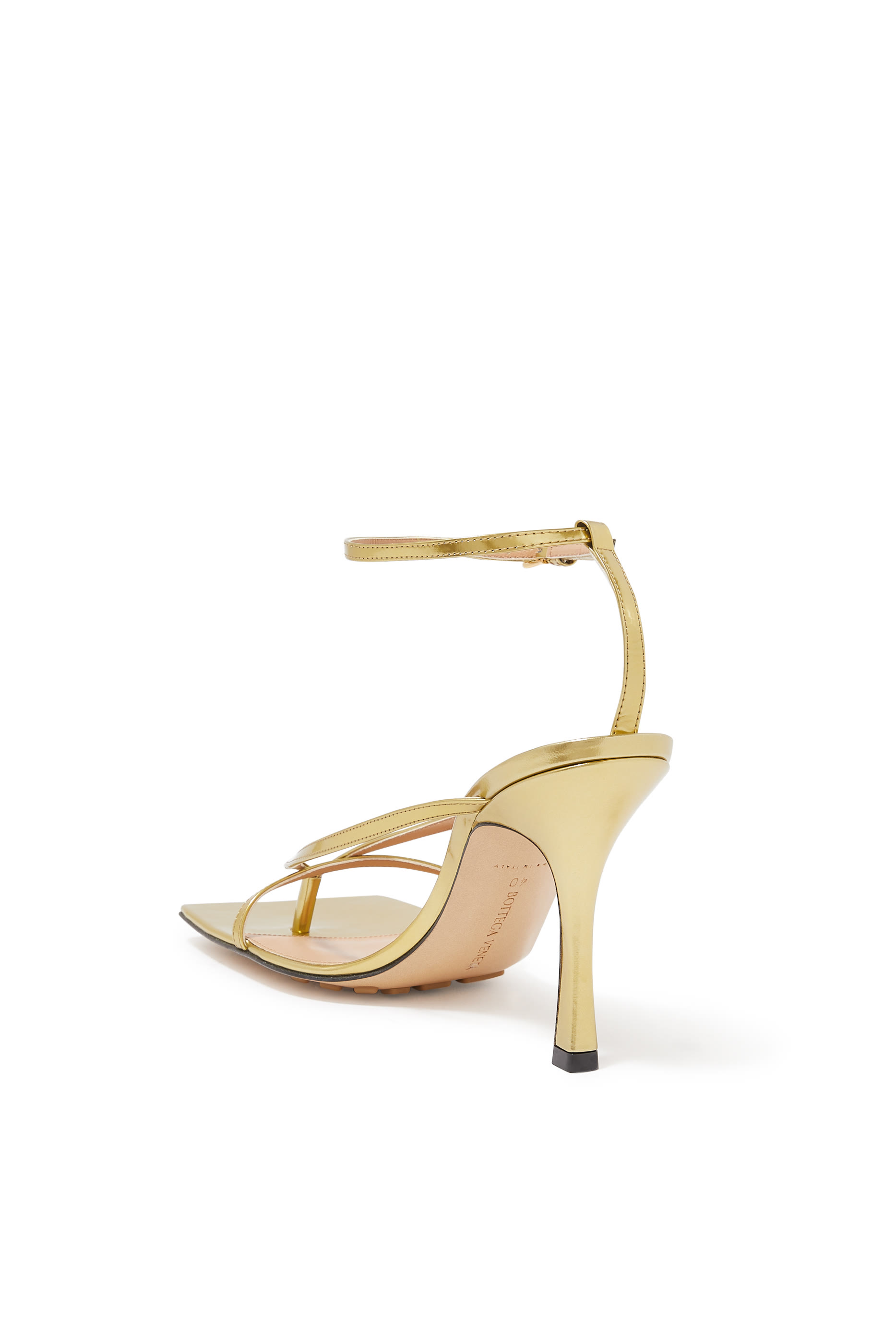 صندل مطاطي جلد بسيور وكعب مقاس 90 مم