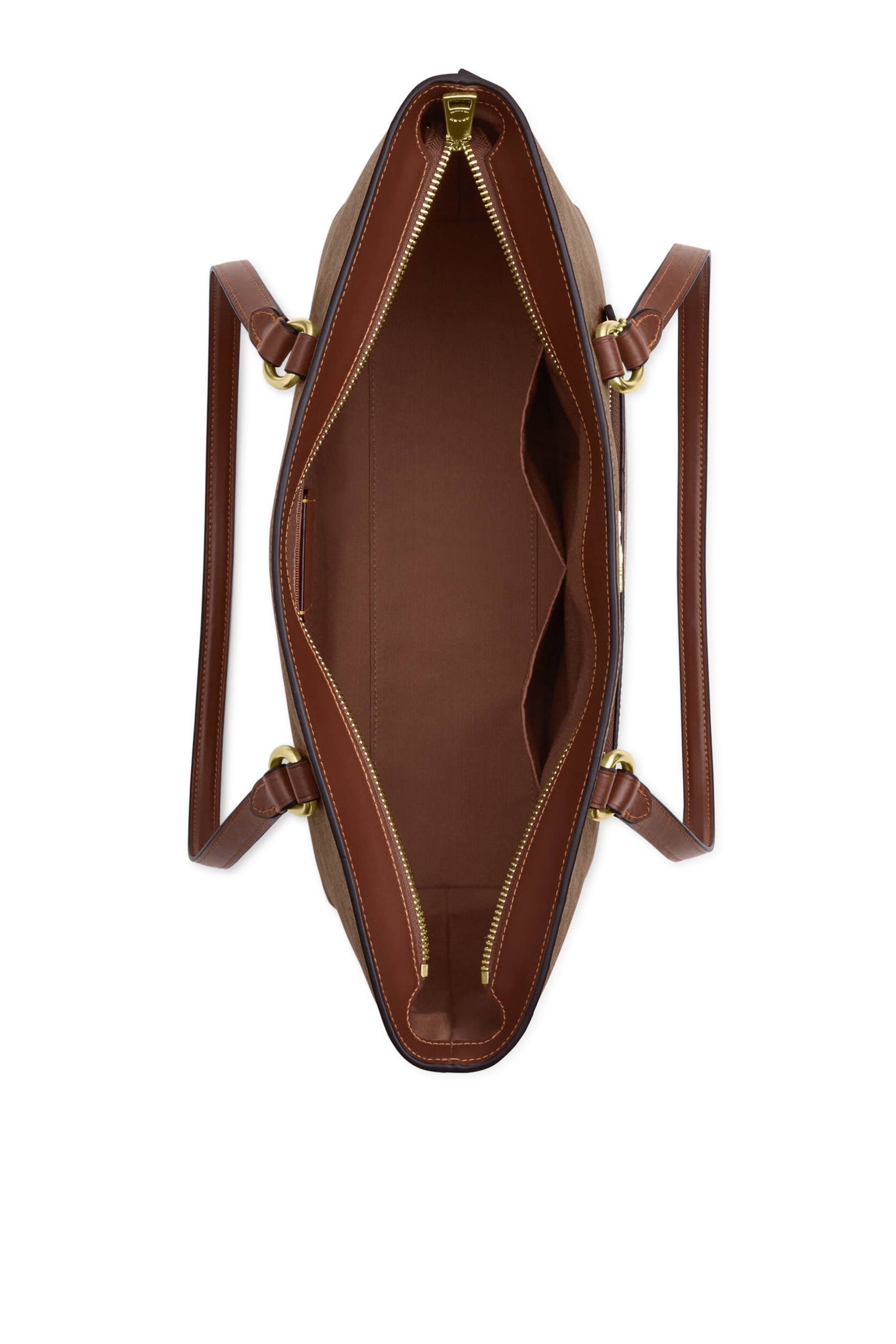 حقيبة يد ستيشن قماش قنب بشعار الماركة