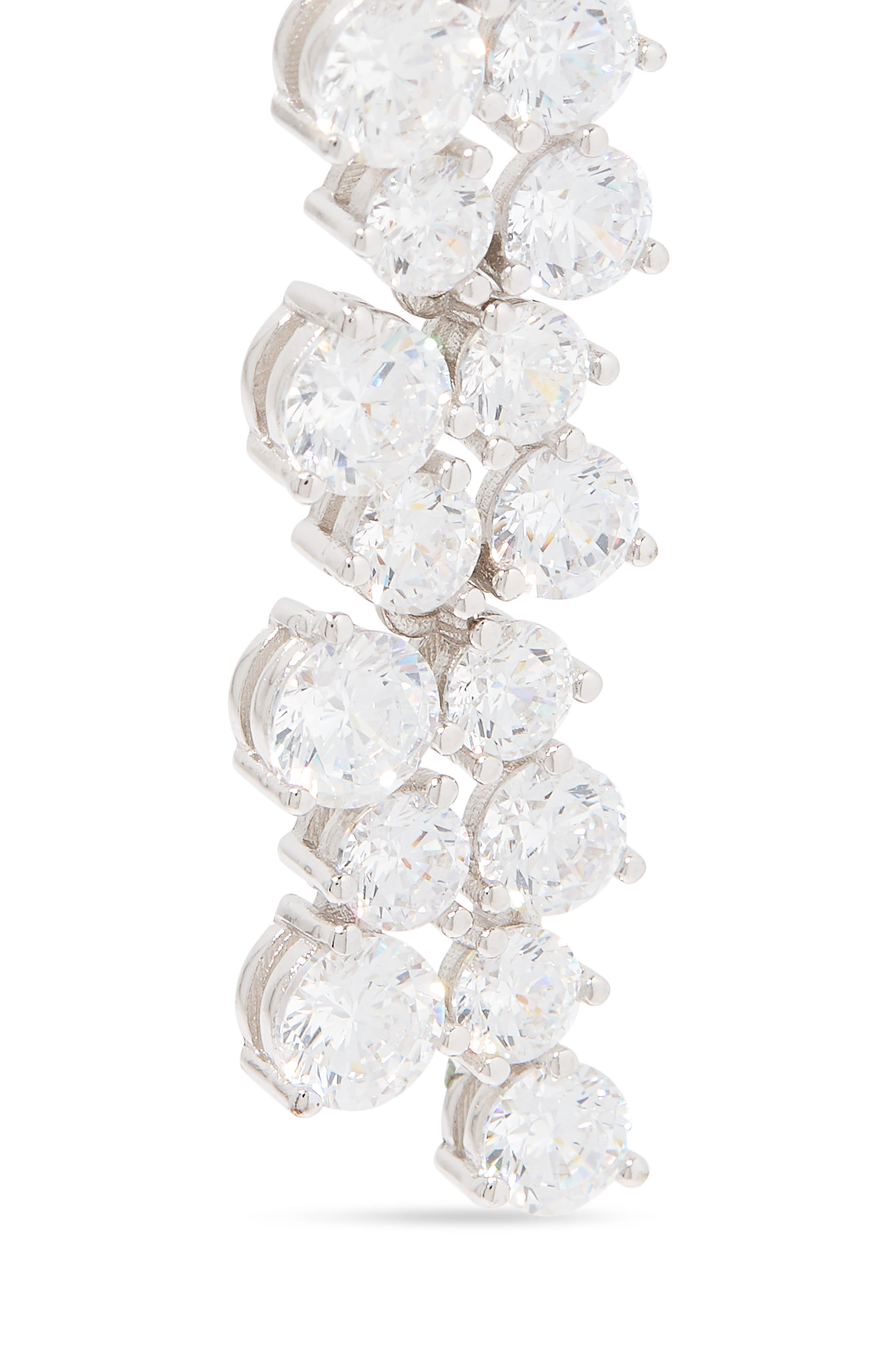 أقراط أسبن متدلية مرصعة بأحجار زركونيا مكعبة AAAA+، فضة مطلية