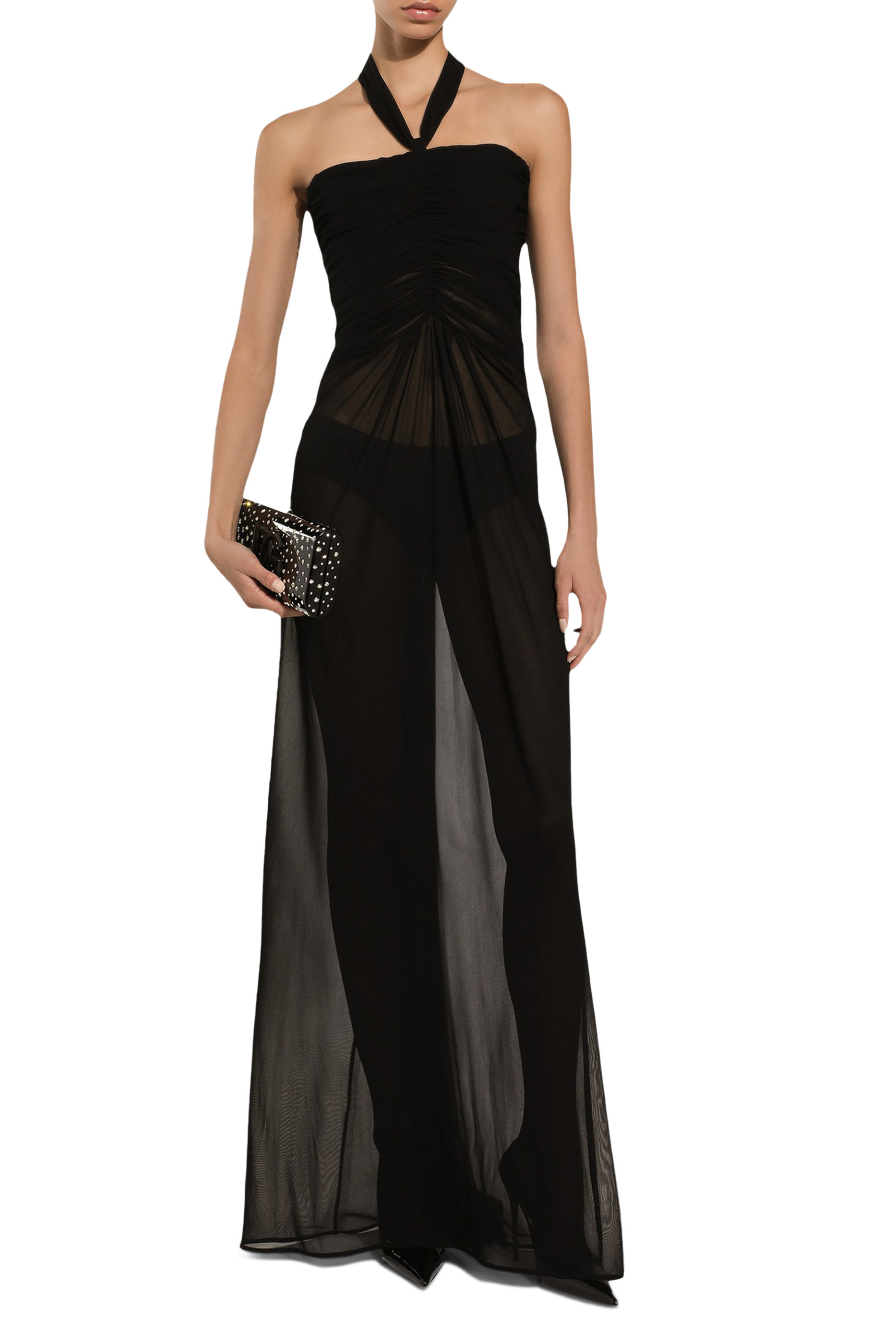 فستان طويل أورجانزين خفيف