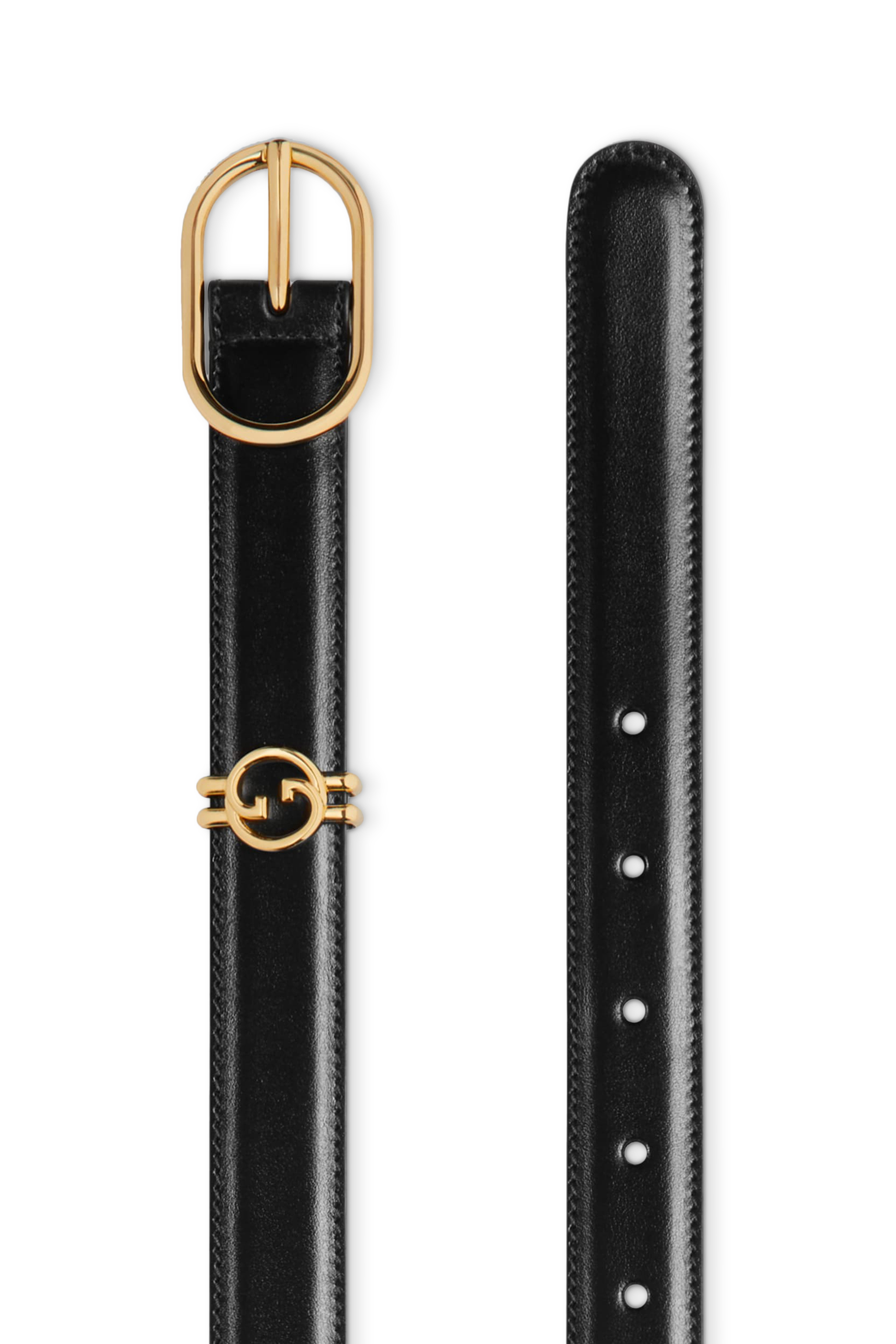 حزام بحلية دائرية بشعار الماركة بتصميم متداخل