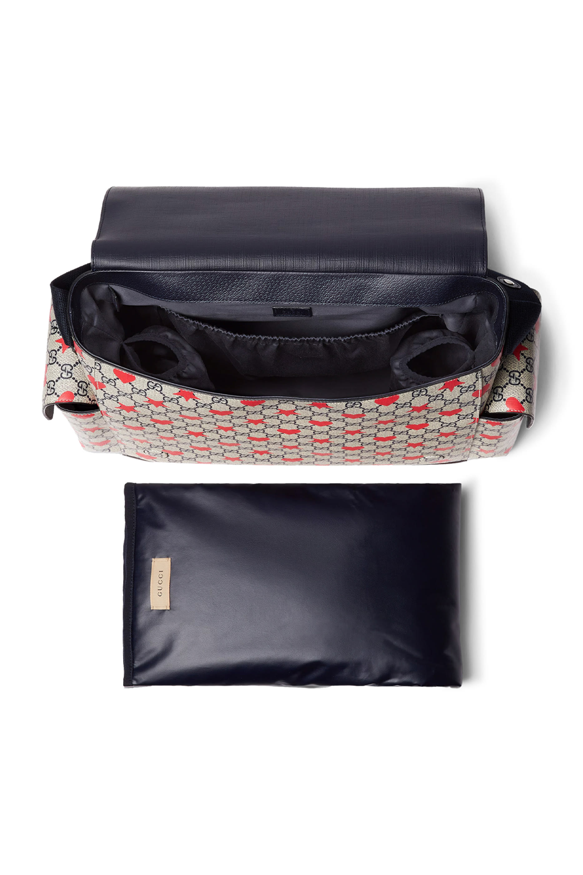 حقيبة مستلزمات أطفال بنقشة حرفي شعار الماركة