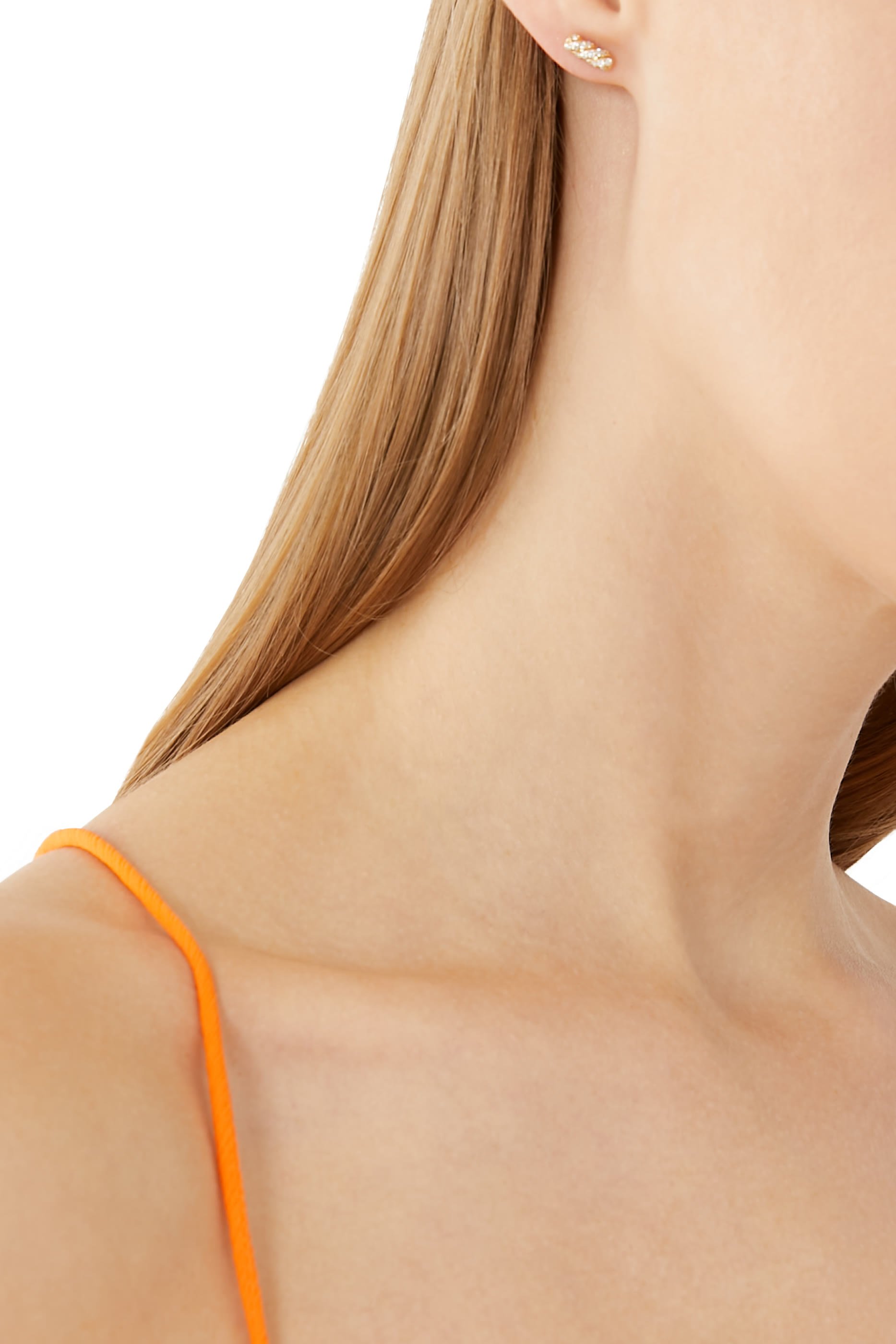 أقراط كابل كوليكتيبلز بتصميم عمود مرصعة بالماس ذهب أصفر عيار 18