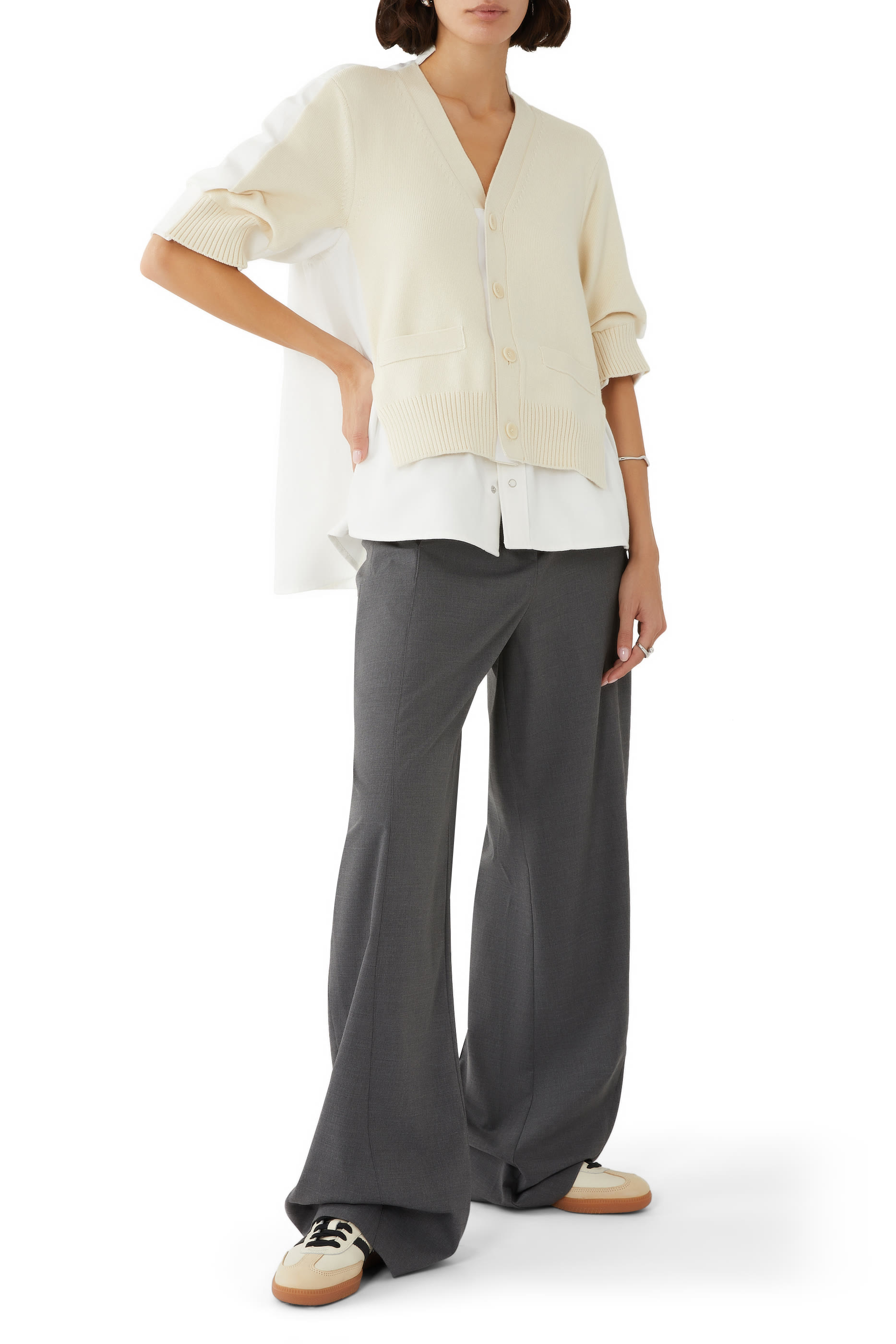 كارديغان دنيم x قماش منسوج