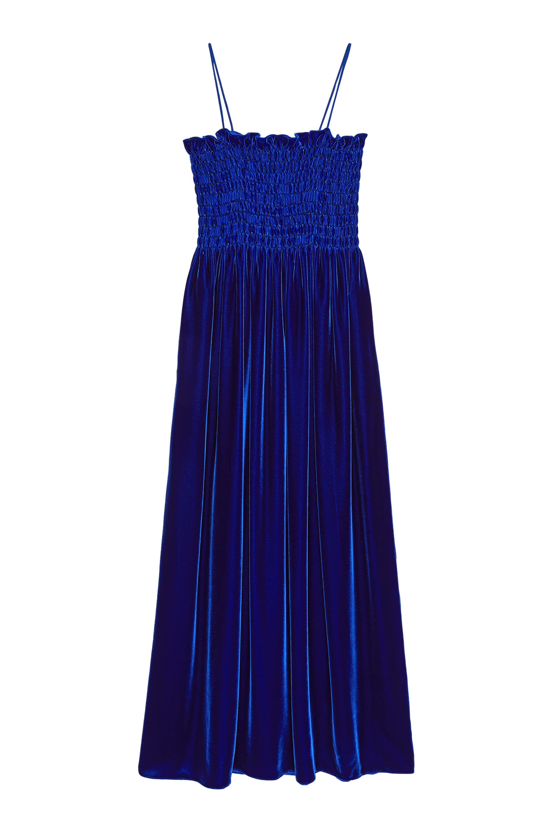 فستان طويل حرير ومخمل