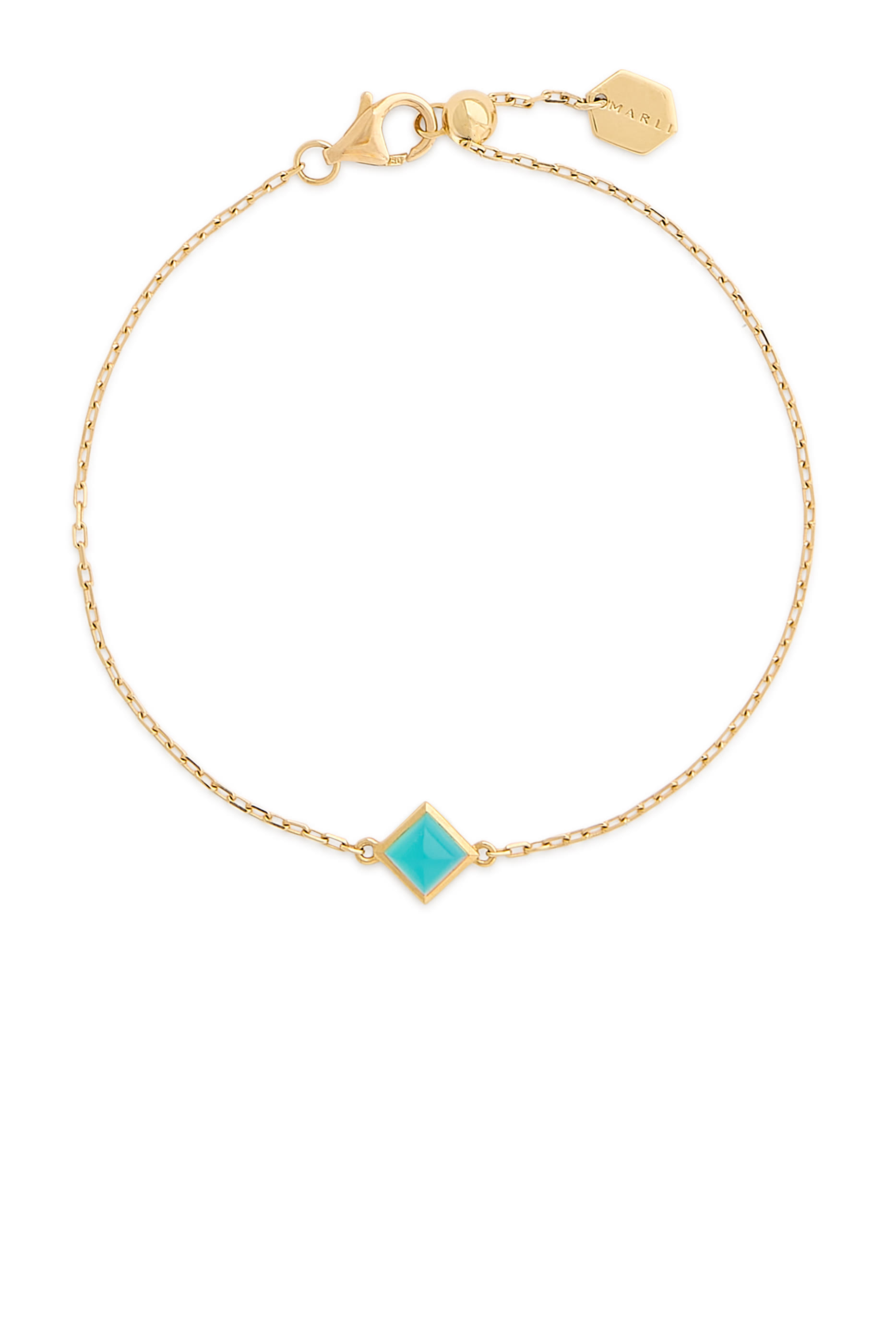 سوار كليو بحلية بتصميم هرمي، ذهب أصفر عيار 18