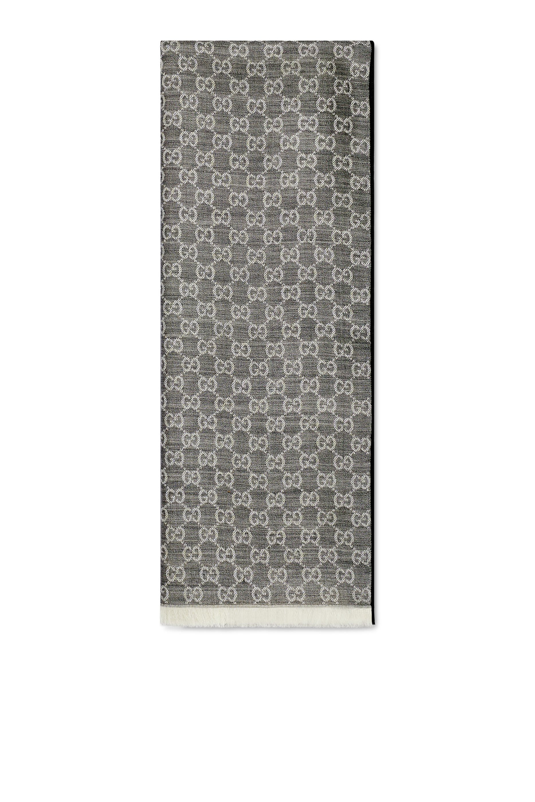 وشاح بنقشة حرفي شعار الماركة صوف وحرير جاكار