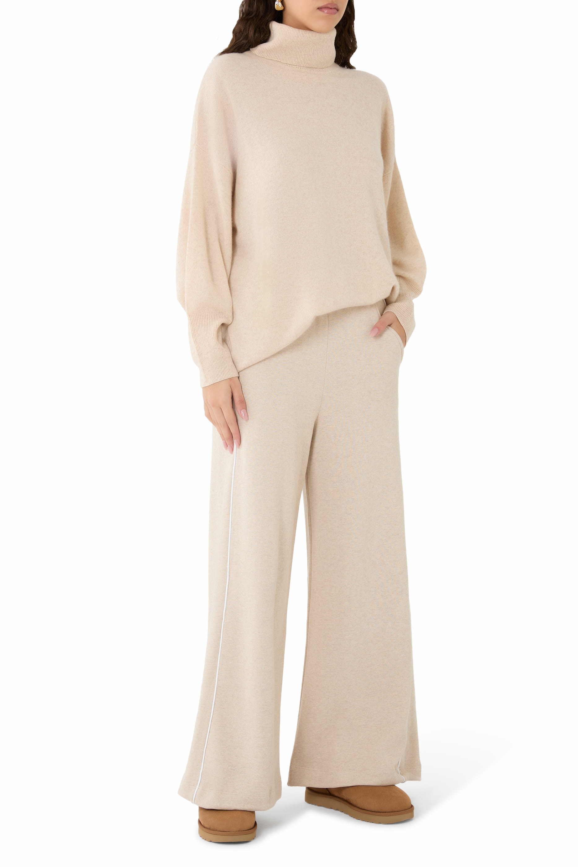 Ultimate Wide Leg Trousers with Tipping Detail