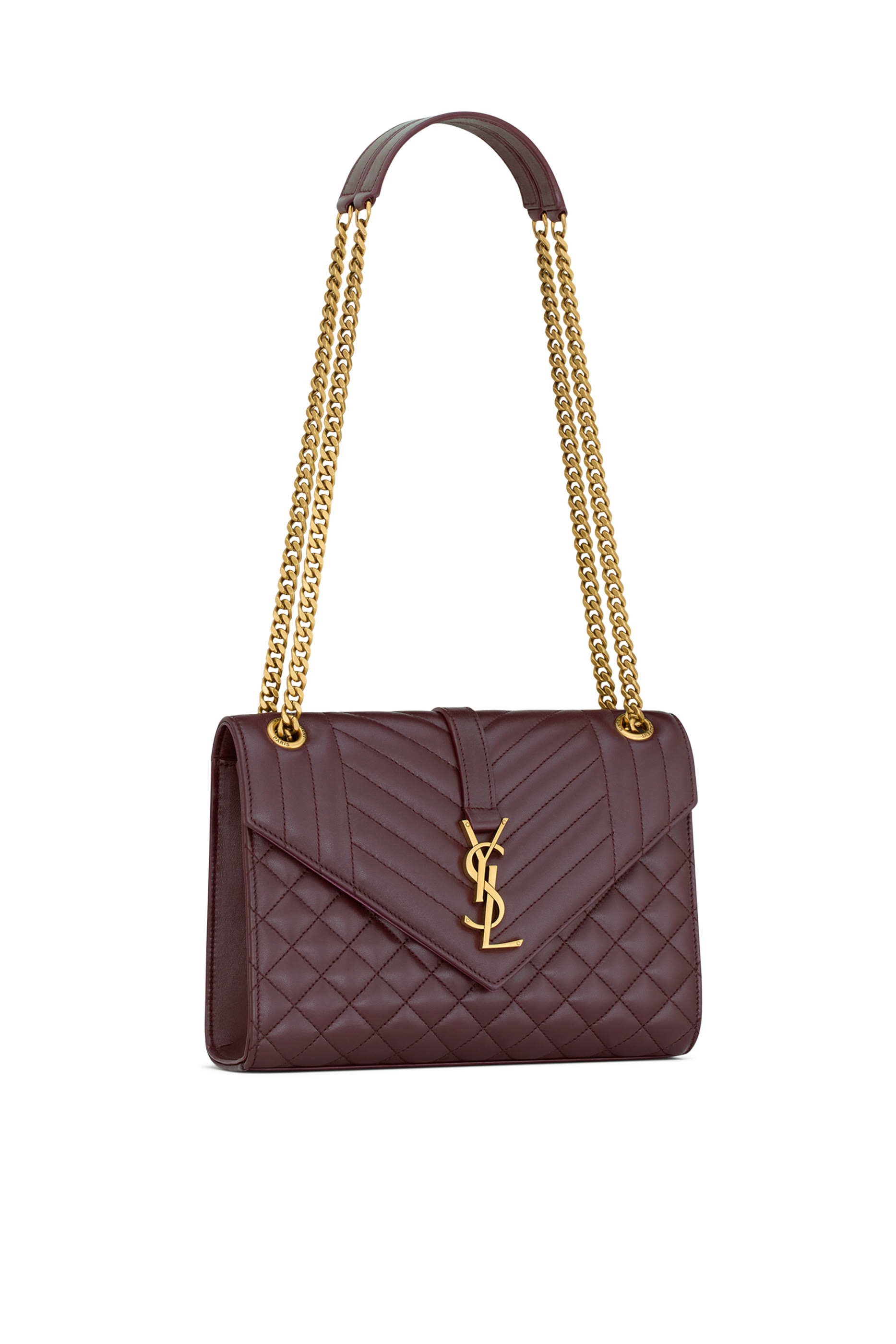 حقيبة متوسطة بتصميم ظرف جلد بارز الملمس