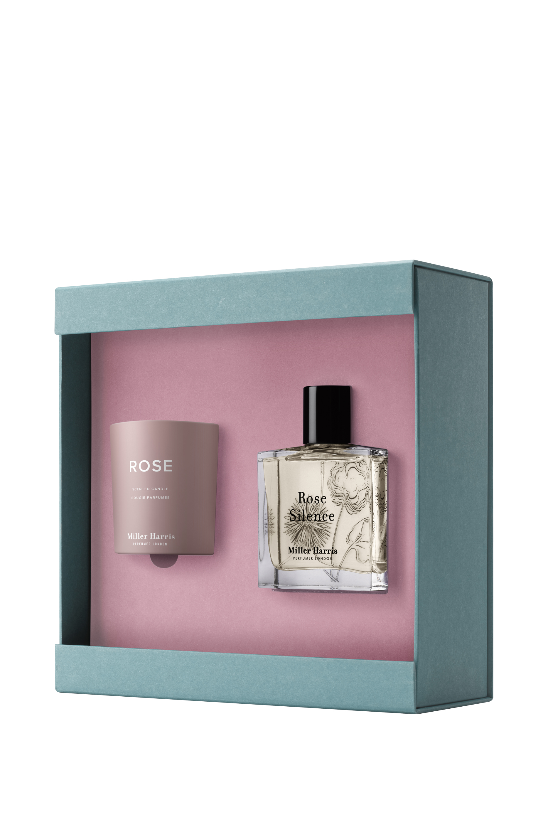 مجموعة أو دو بارفان روز سيلنس وشمعة بحجم مناسب للسفر، قطعتين