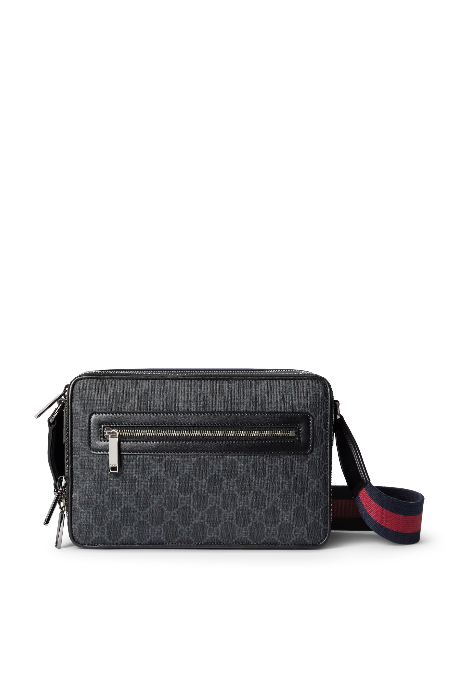 حقيبة كروس متوسطة بنقشة حرفي شعار الماركة