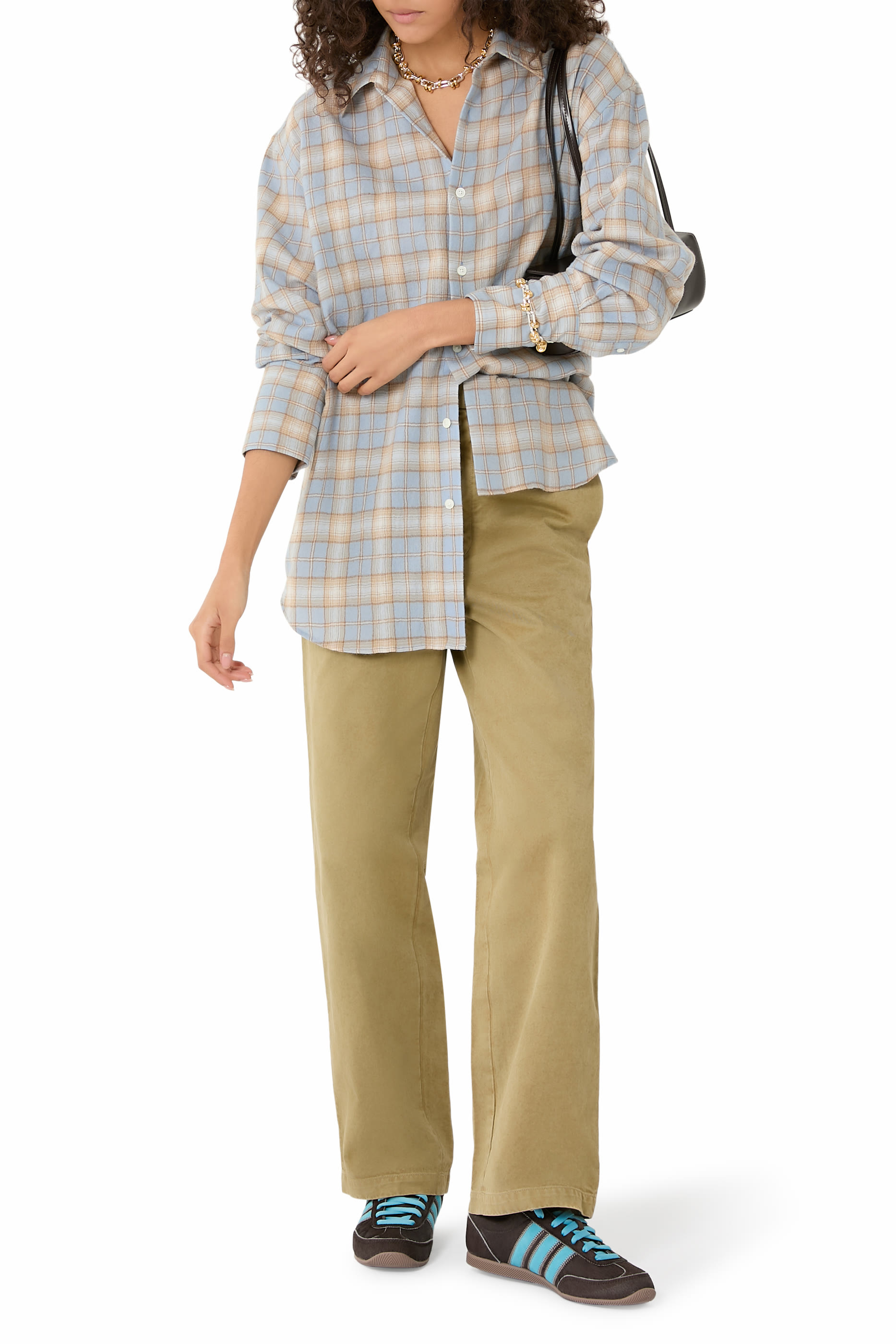 بنطال تشينو بقصة تضيق باتجاه الأسفل مصبوغ بعد التصنيع قماش فينكس