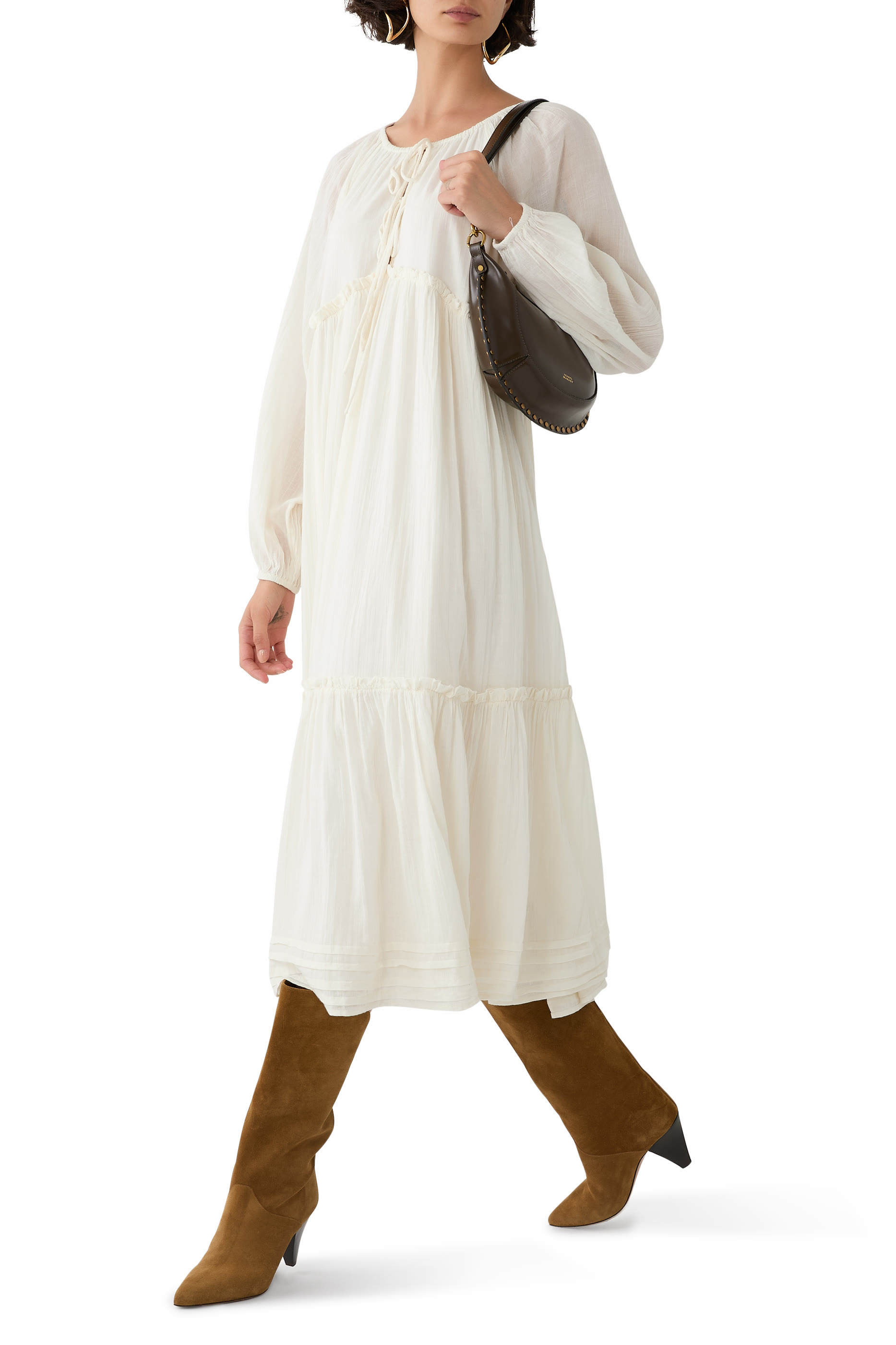 فستان أدلي متوسط الطول