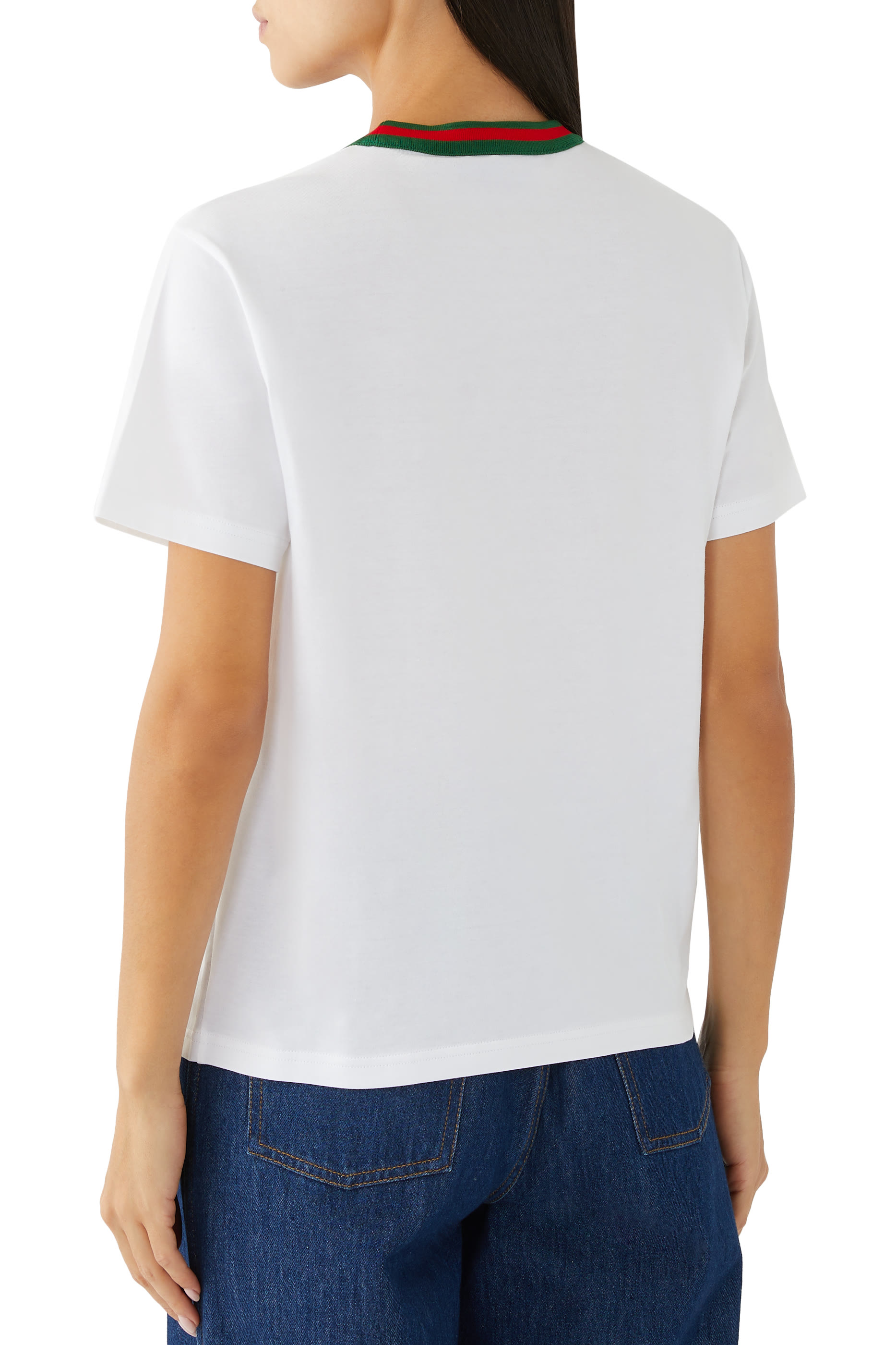 تيشيرت بشريط وييب قطن جرسيه