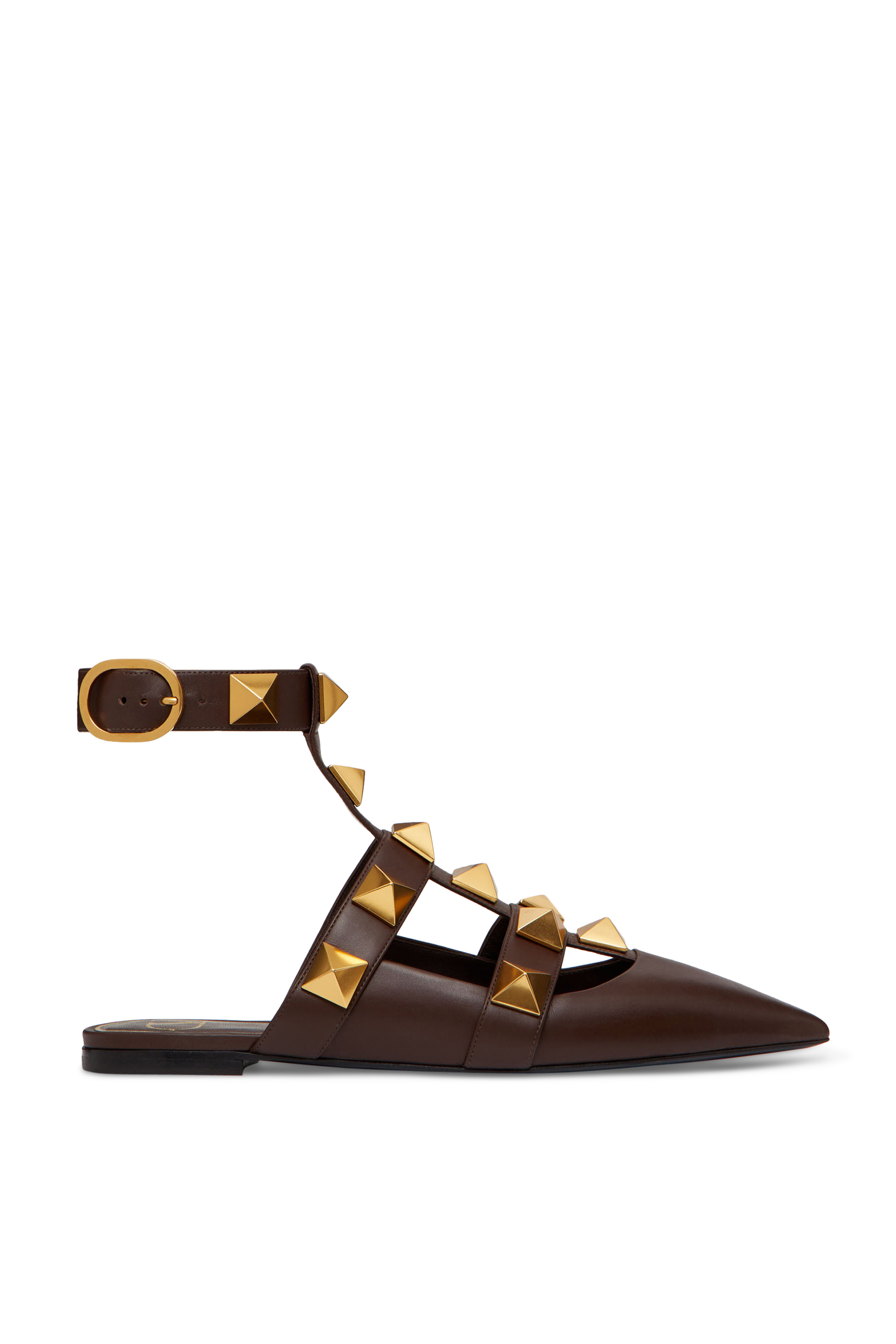 حذاء باليرينا فالنتينو غارافاني رومان مرصع بحلي هرمية