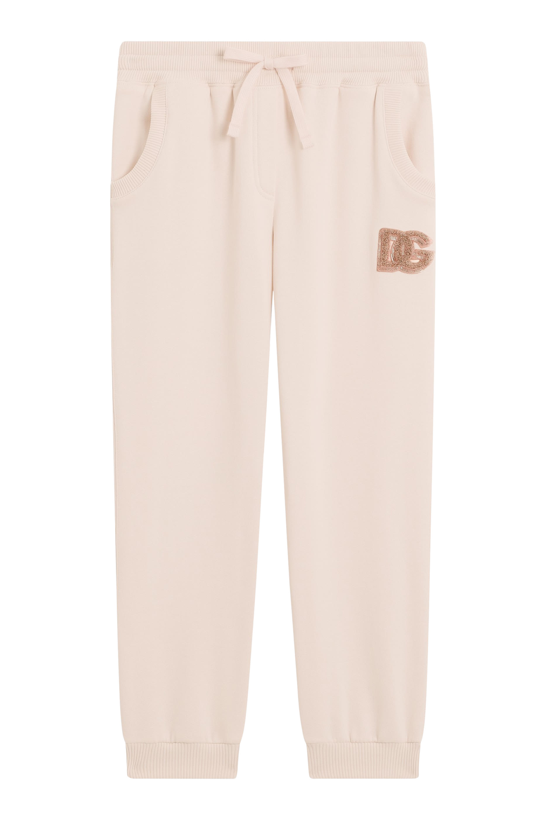 بنطال برقعة ترتر بشعار الماركة وقصة فضفاضة صوف للأطفال